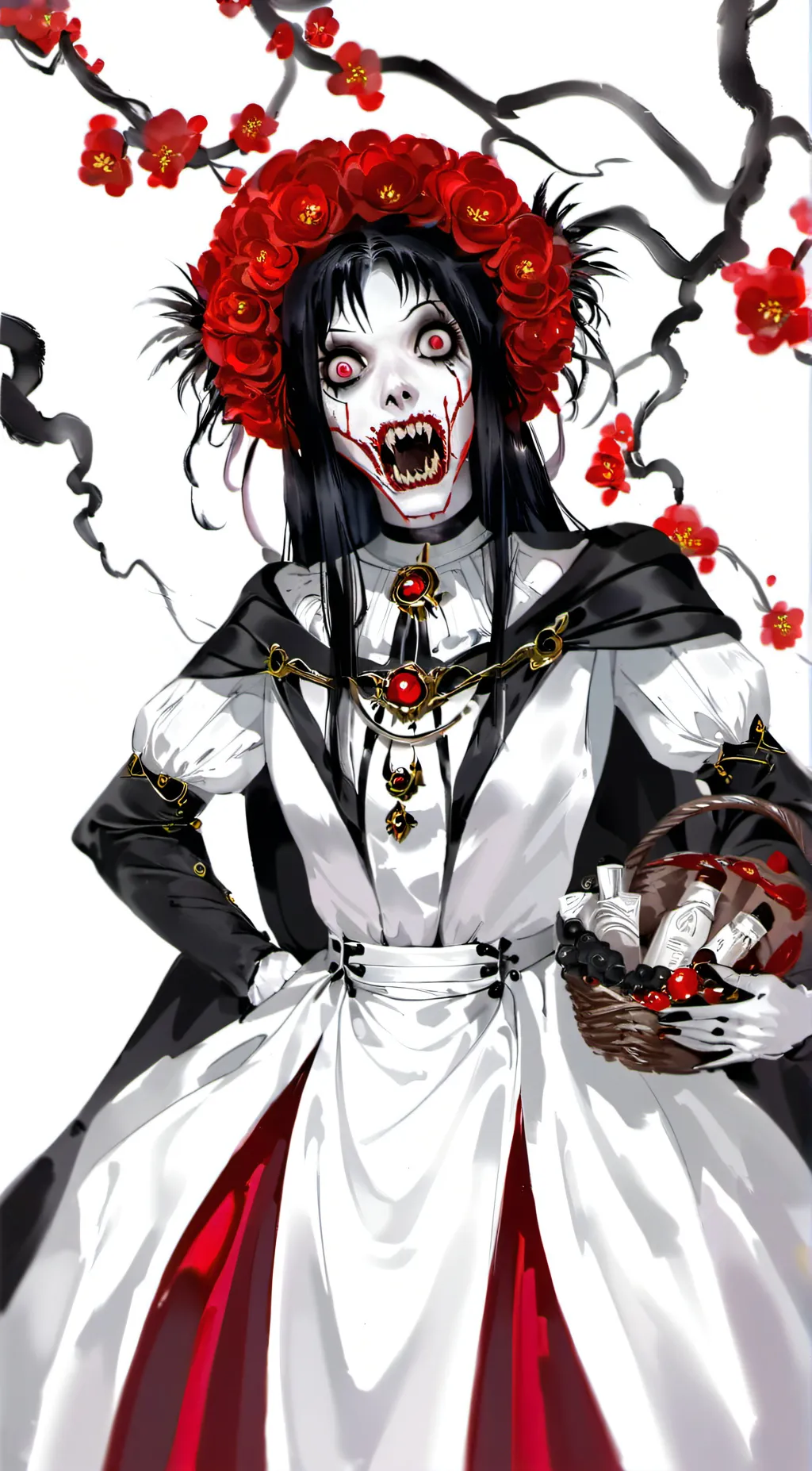 ai character: random creepy girl background
