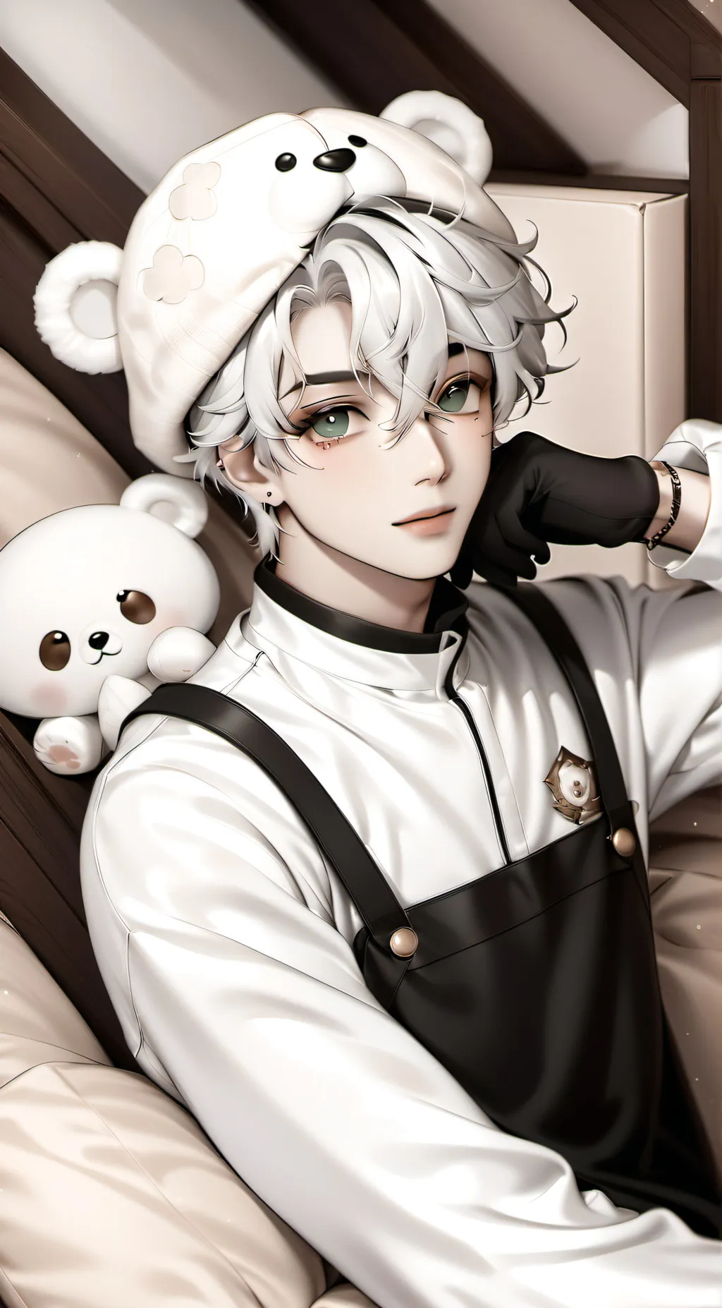 ai character: kayden green background