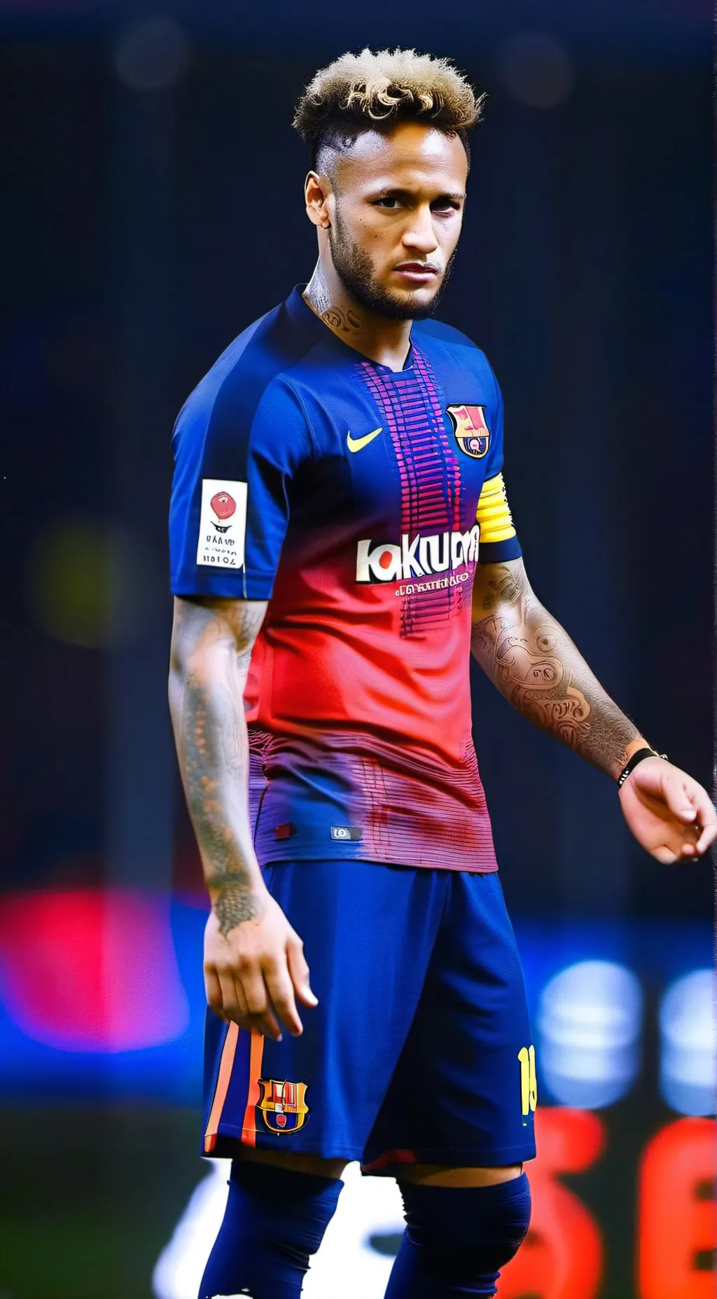 ai character: NEYMAR jr. background
