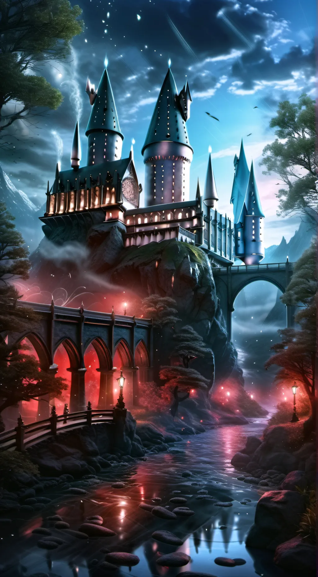 ai character: Hogwarts  background