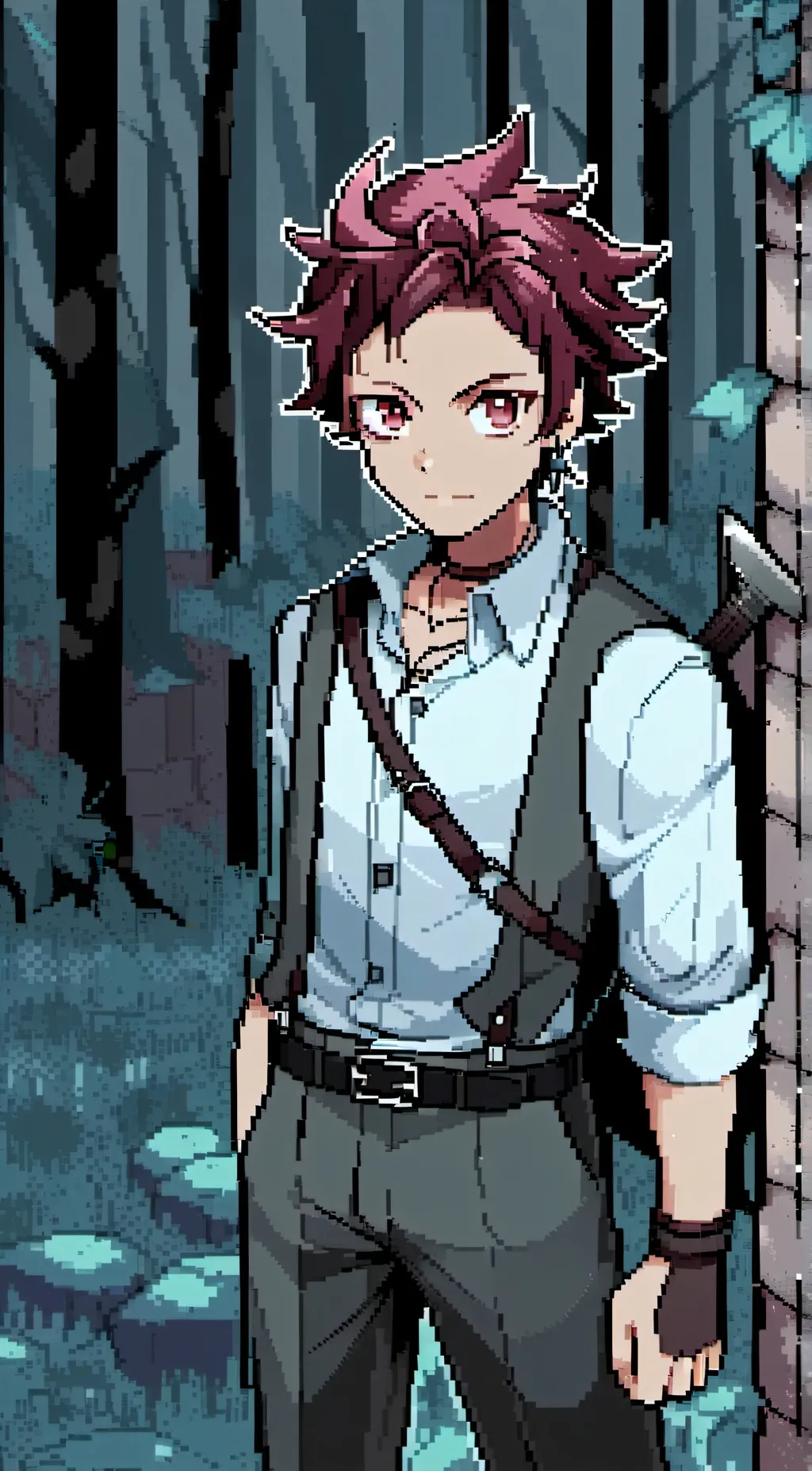 ai character: Tanjiro background