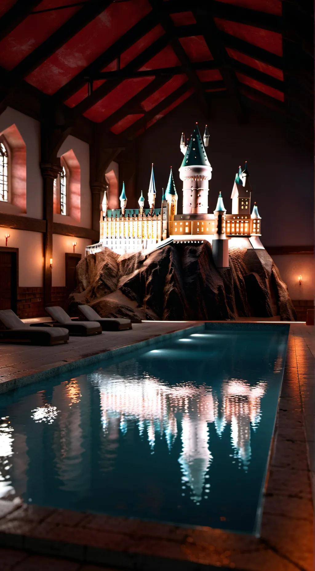 ai character: hogwarts castle  background