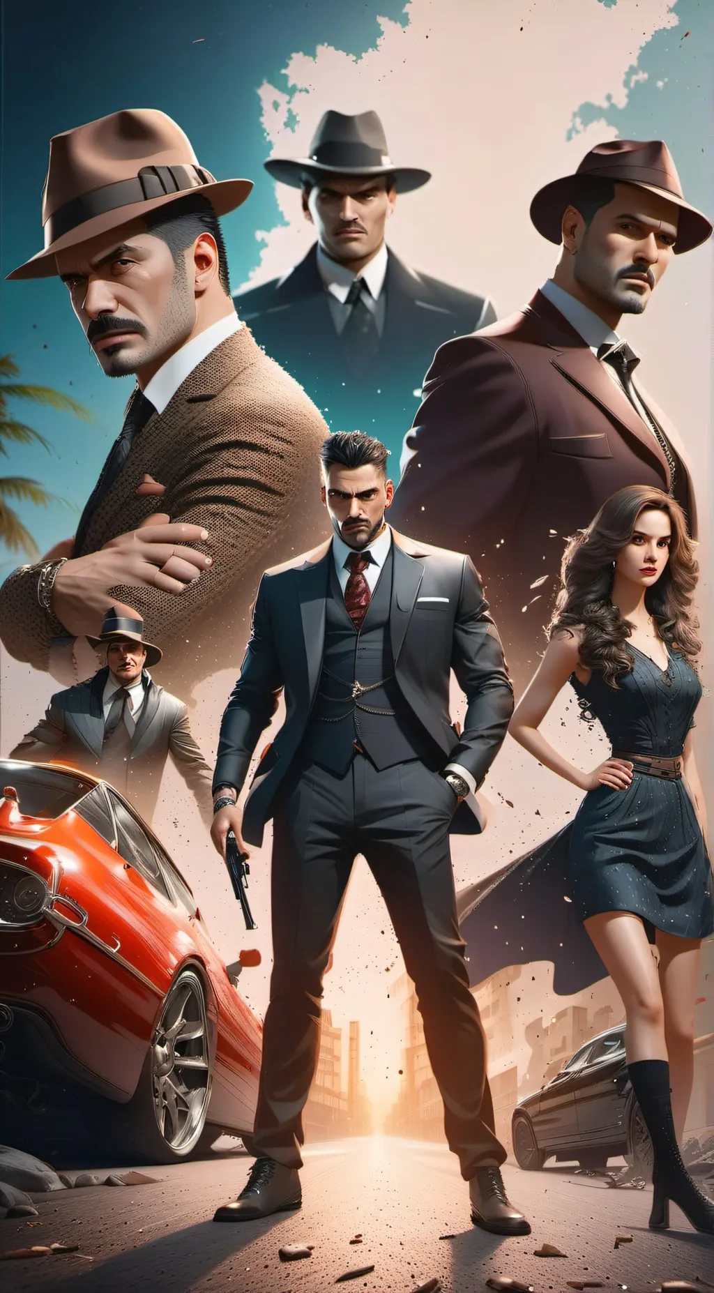 ai character: Mafia family😈 background