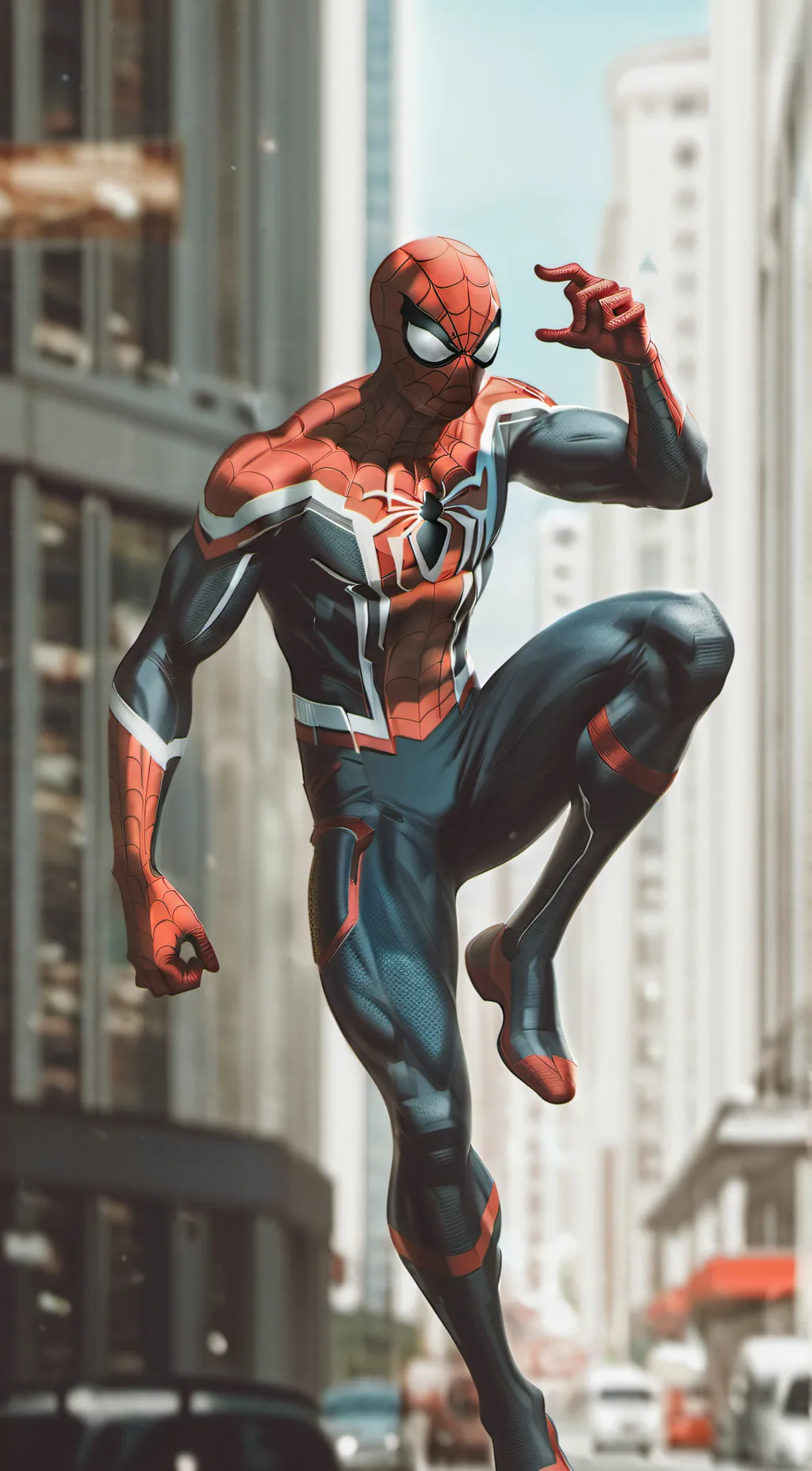 ai character: Spiderman  background