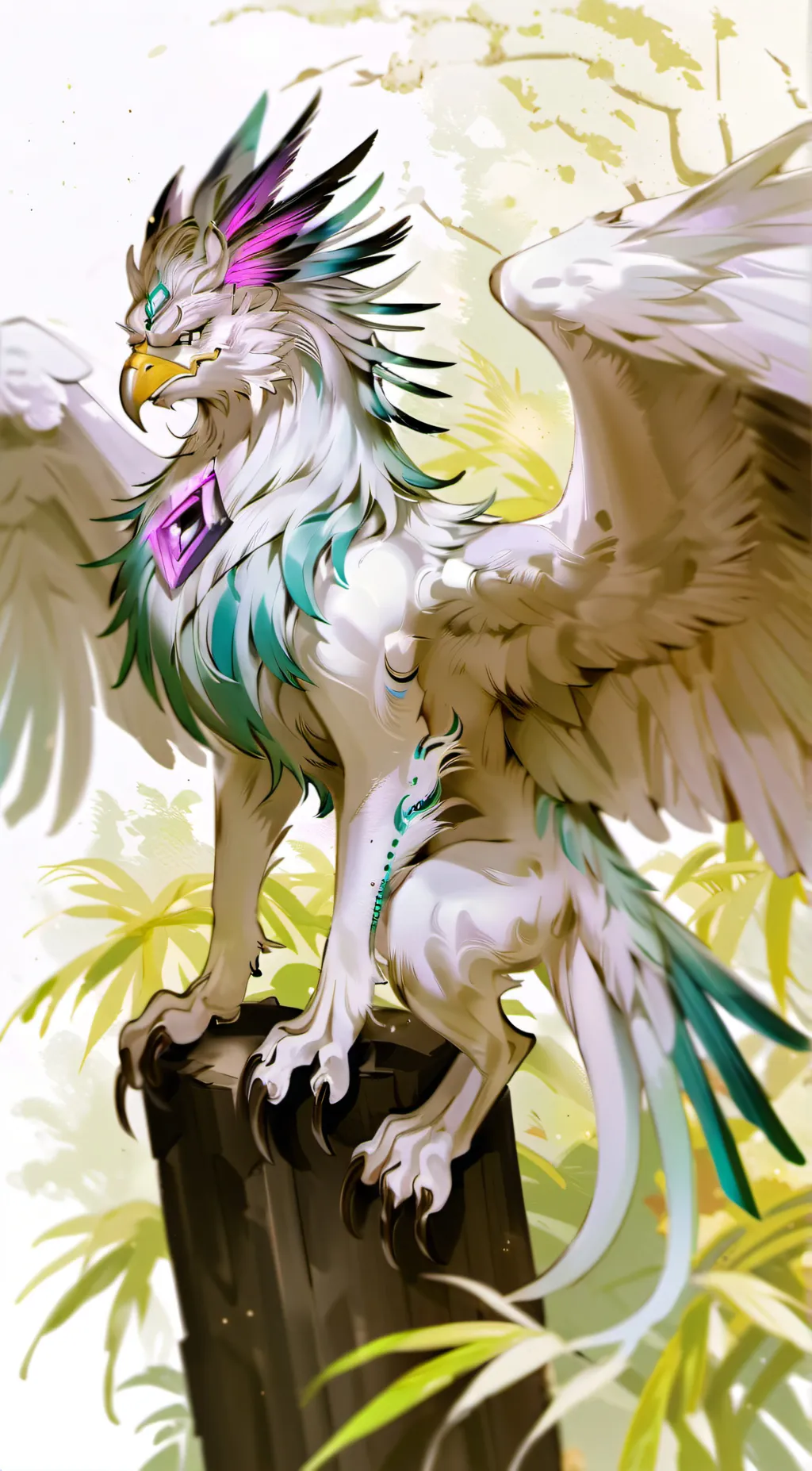 ai character: Kweh (OC) background