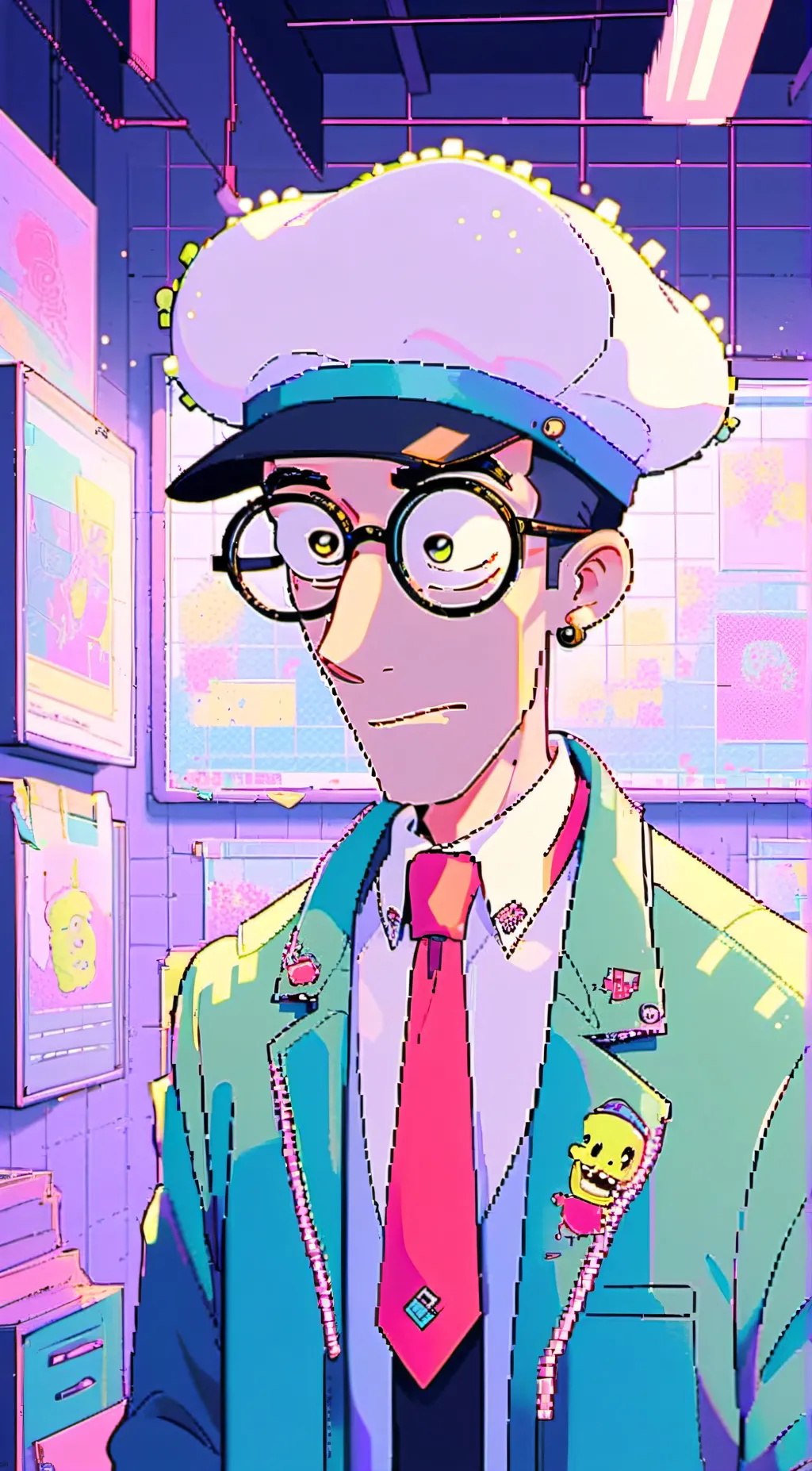 ai character: something random background