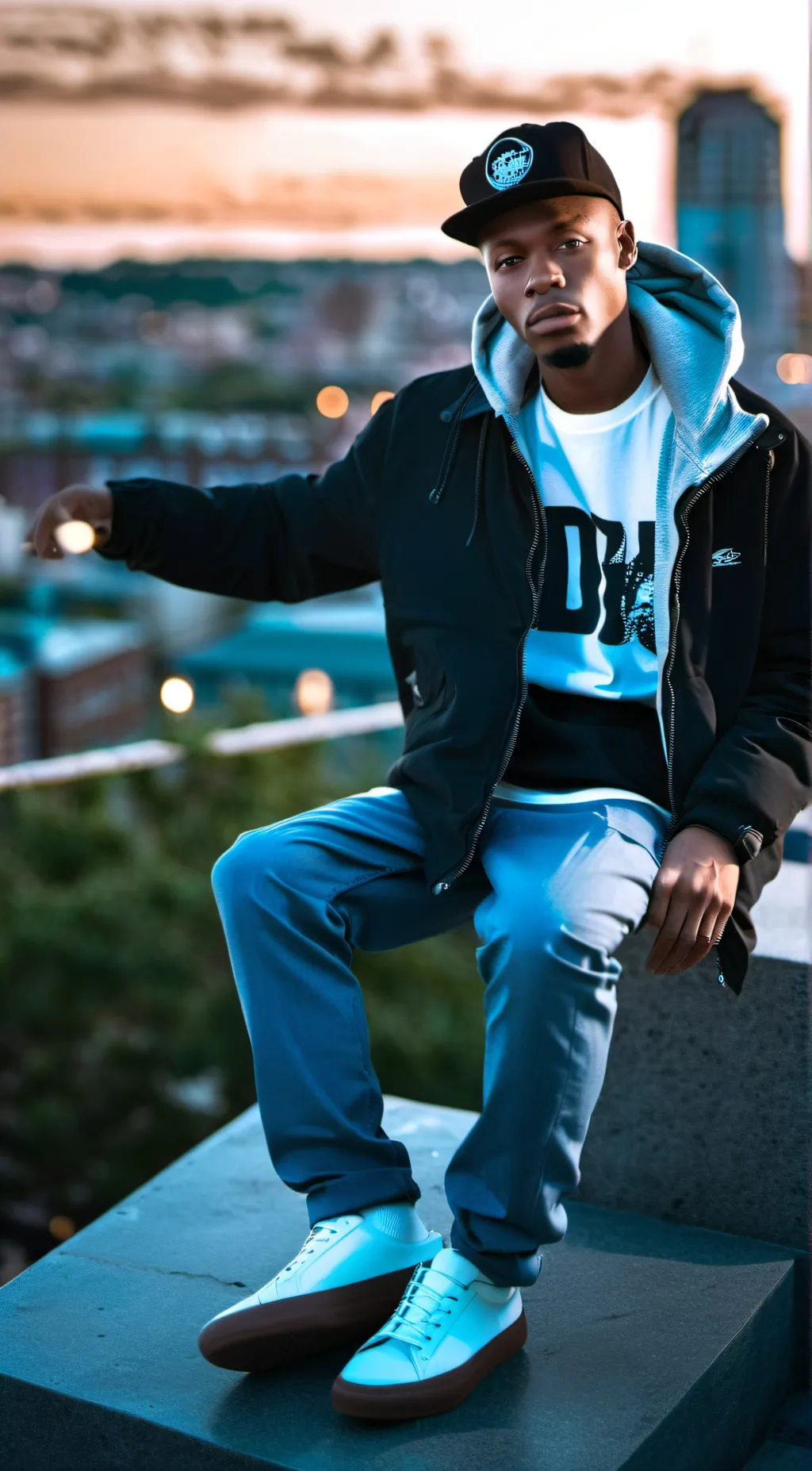 ai character: J hus. The rapper  background