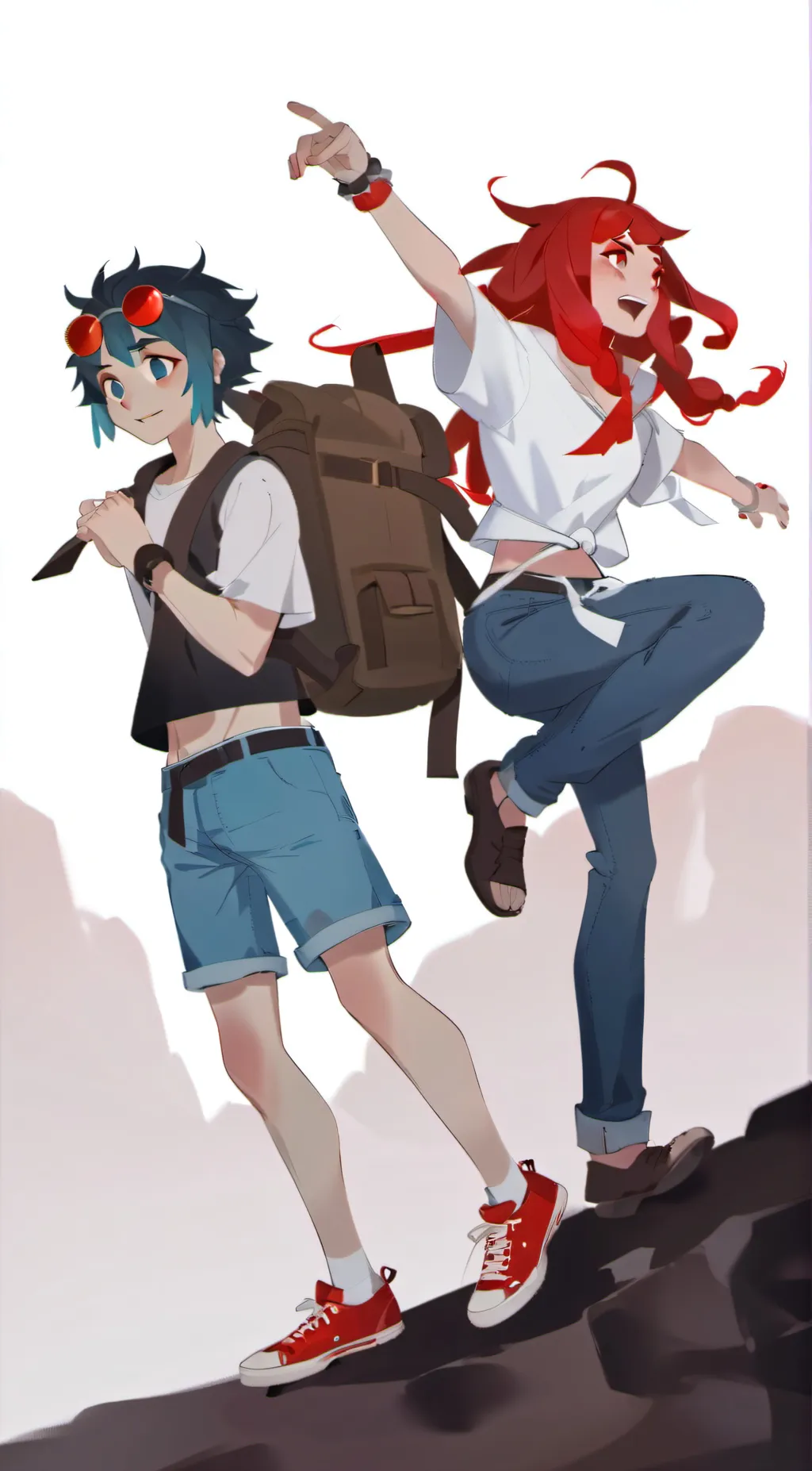 ai character: FNF Gf + Bf background