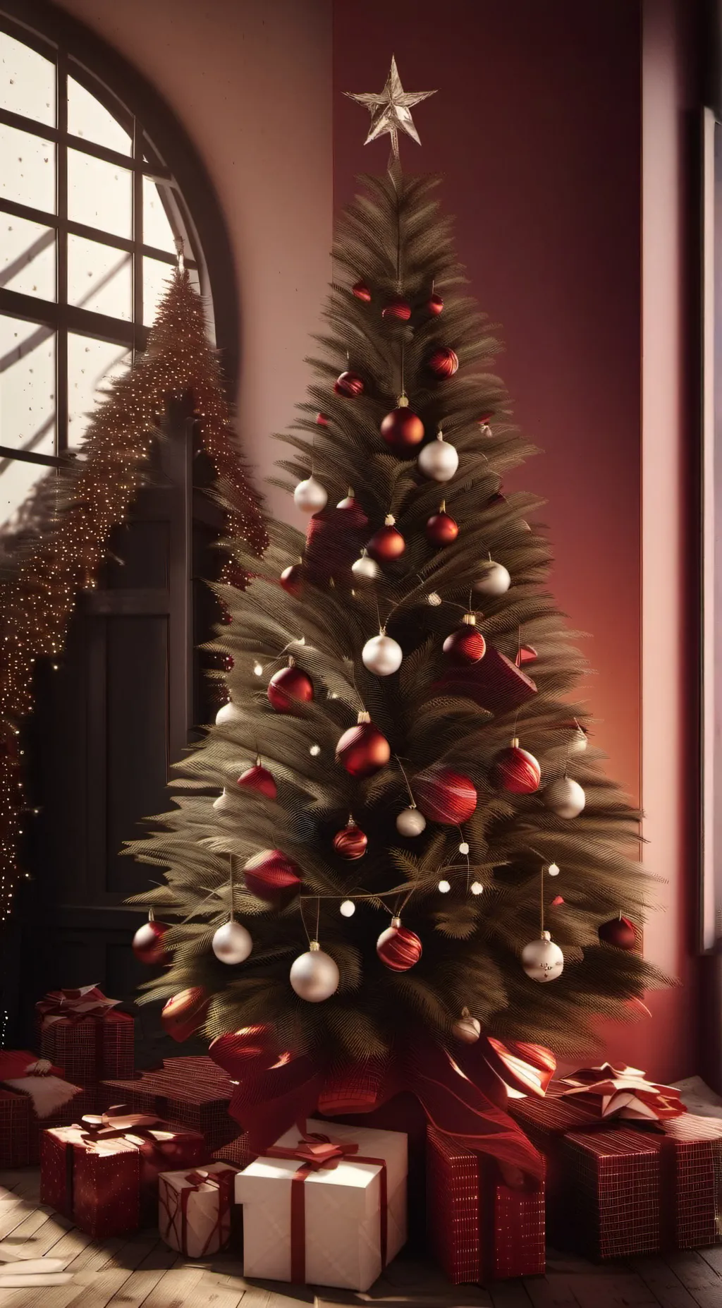 ai character: MHA Christmas background