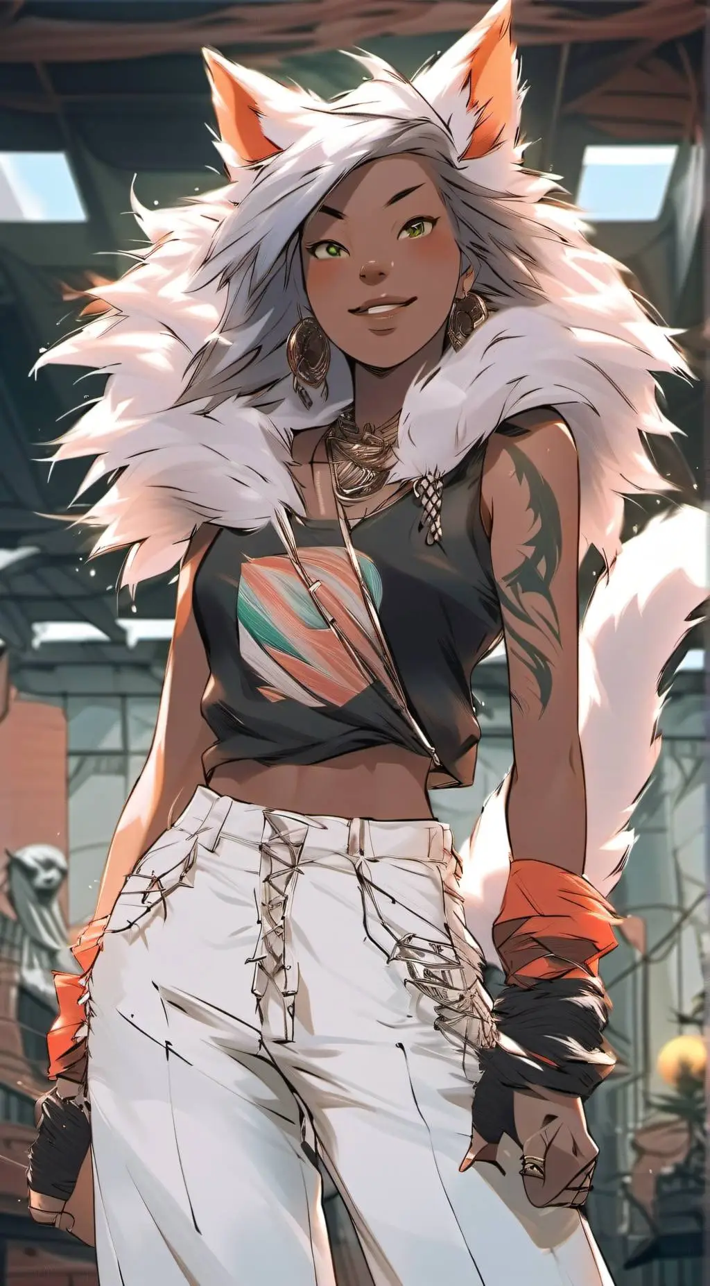 ai character: rose background