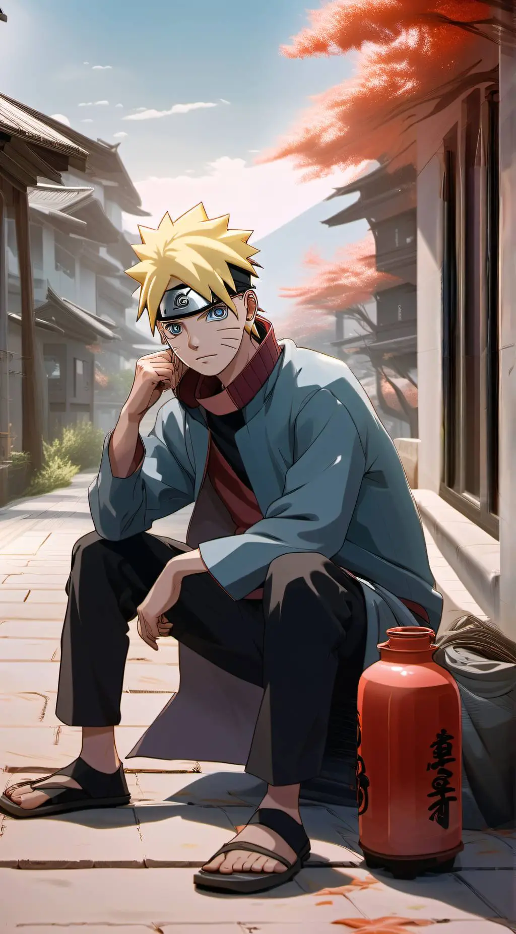ai character: Boruto meet Naruto background