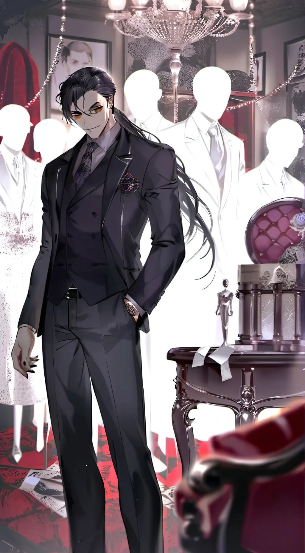 ai character: Nightmare sans background