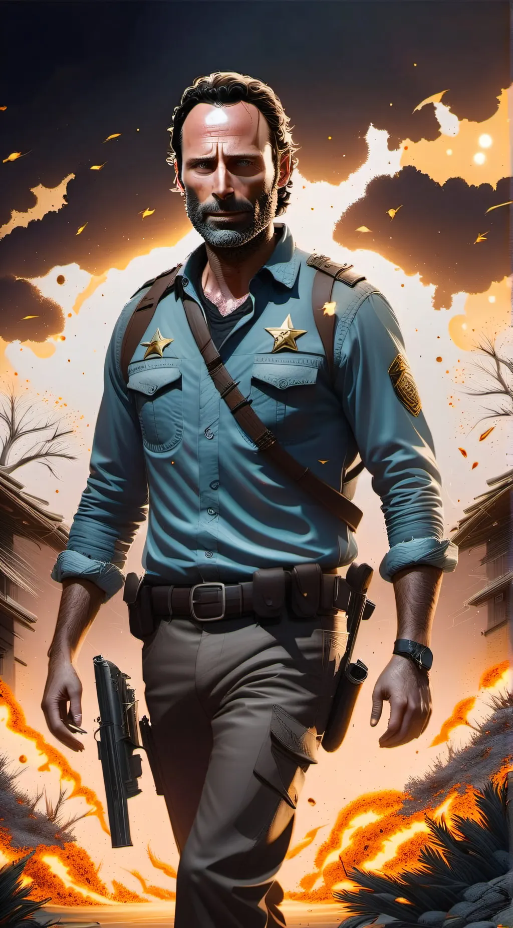 ai character: Rick grimes  background
