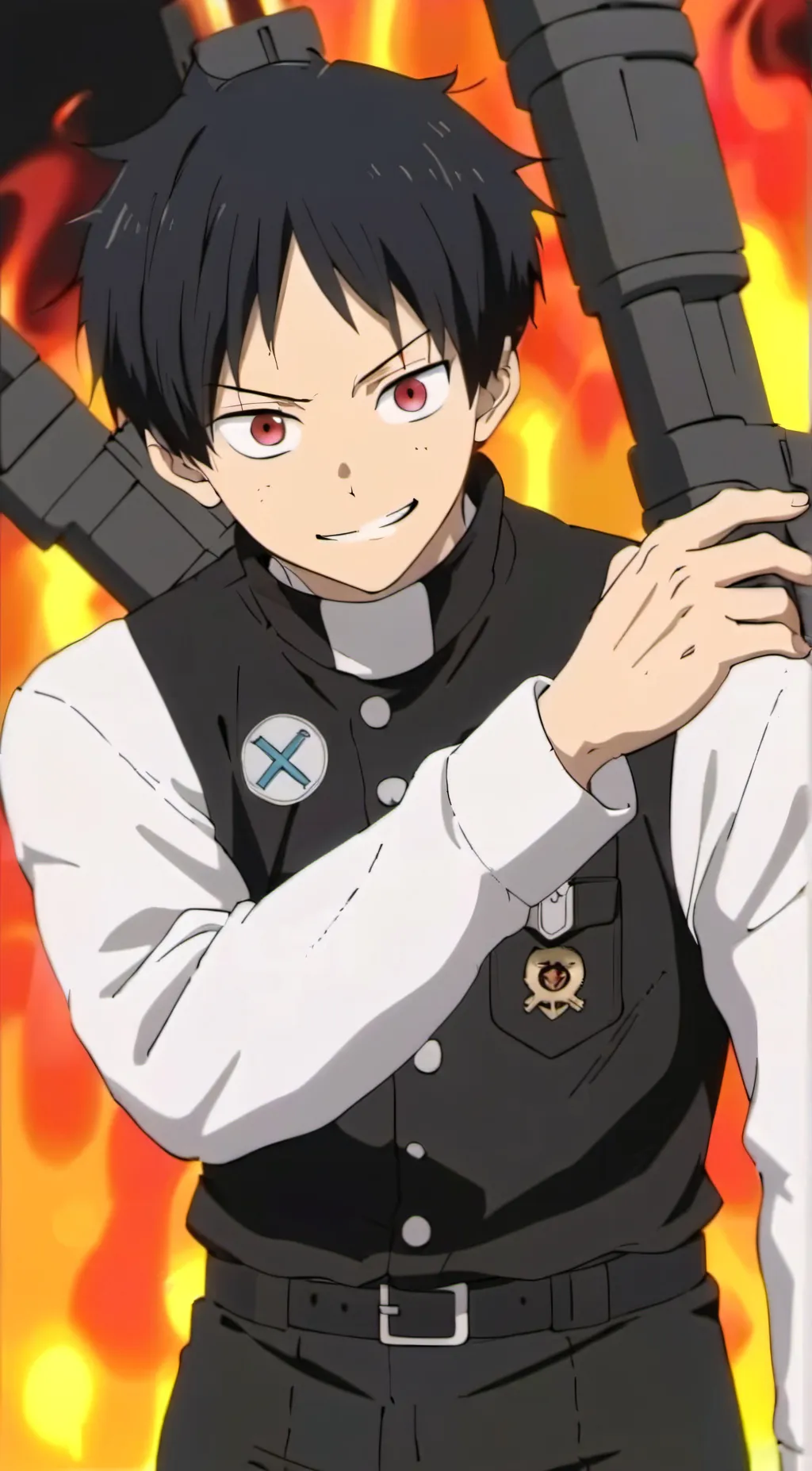ai character: Shinra Kusakabe background