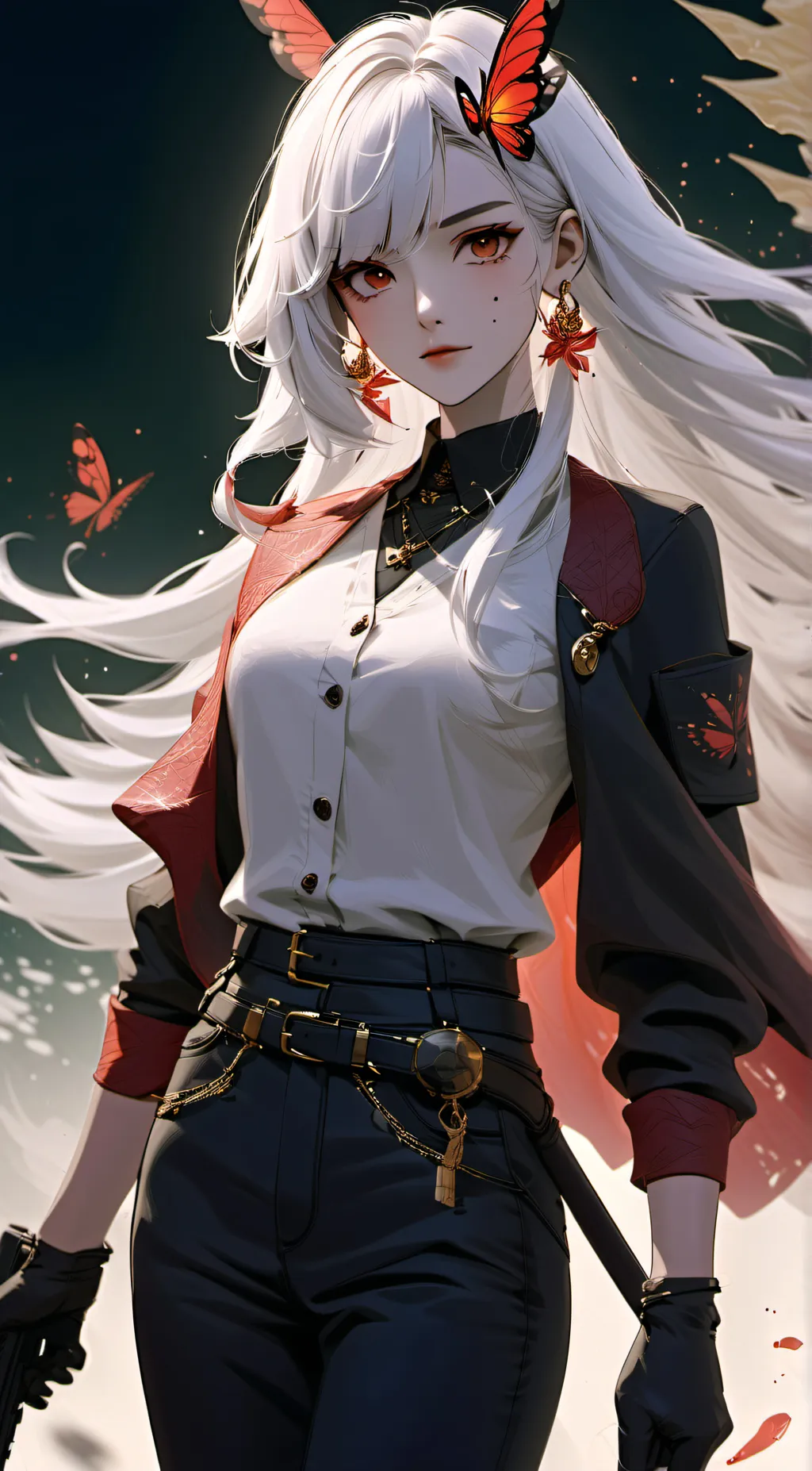 ai character: Akari Black background