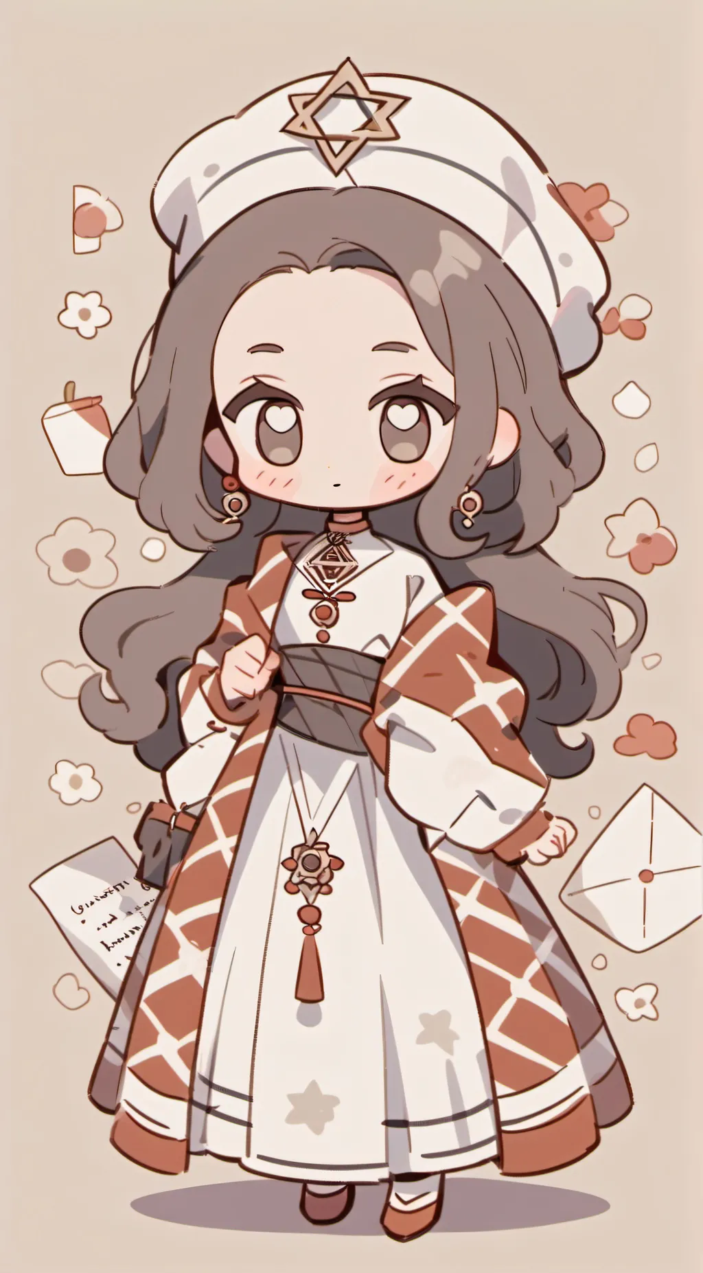 ai character: Jewish woman  background
