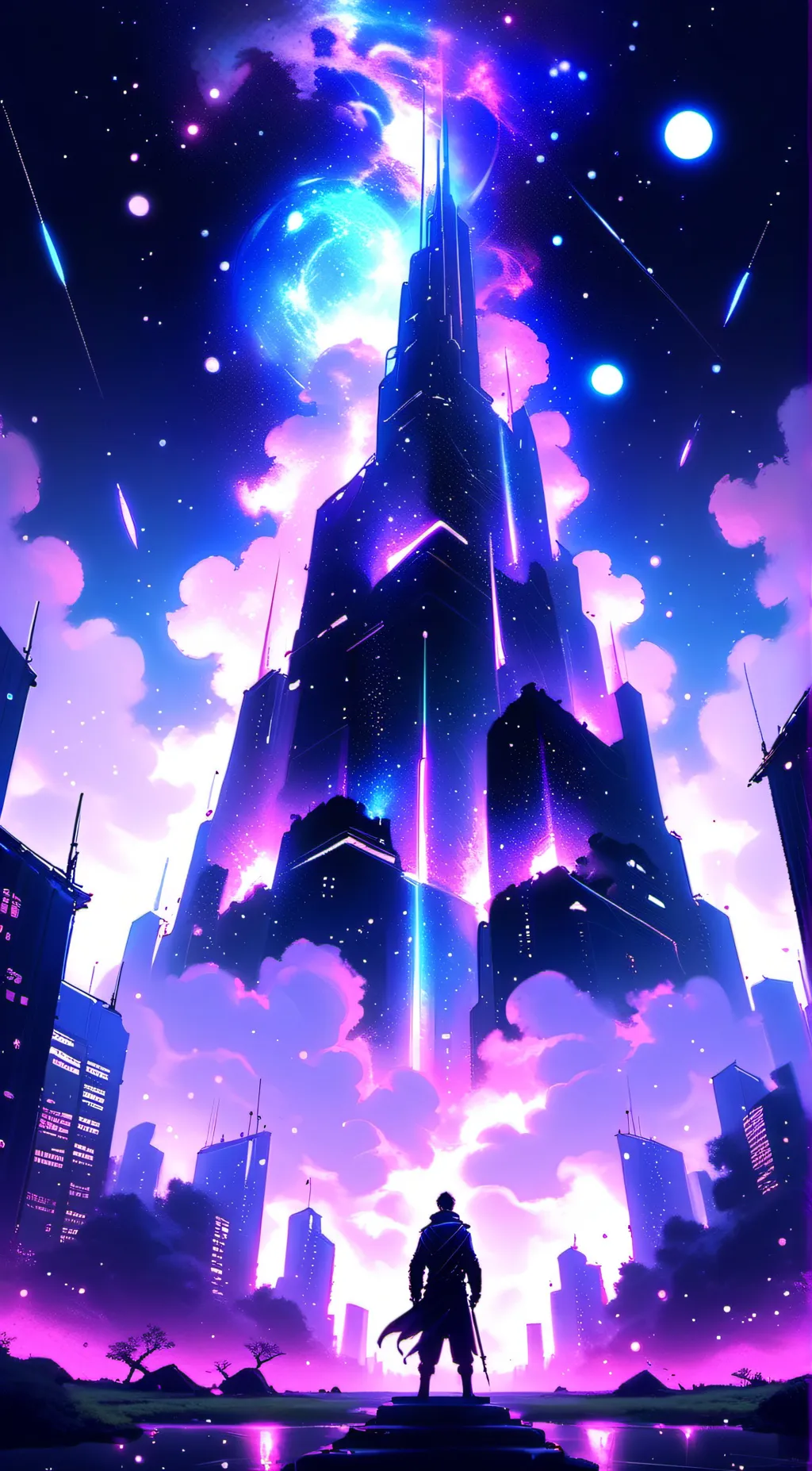 ai character: MHA x Star wars background