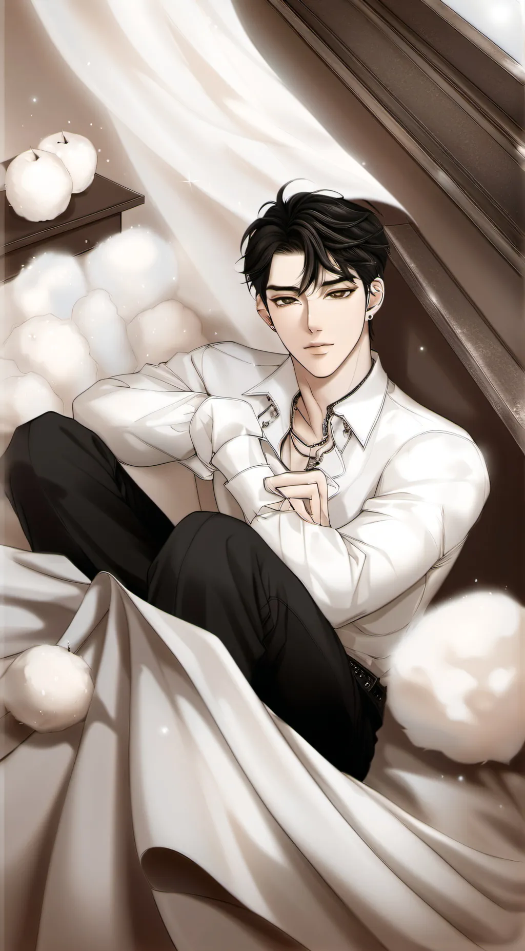 ai character: Andriw  background