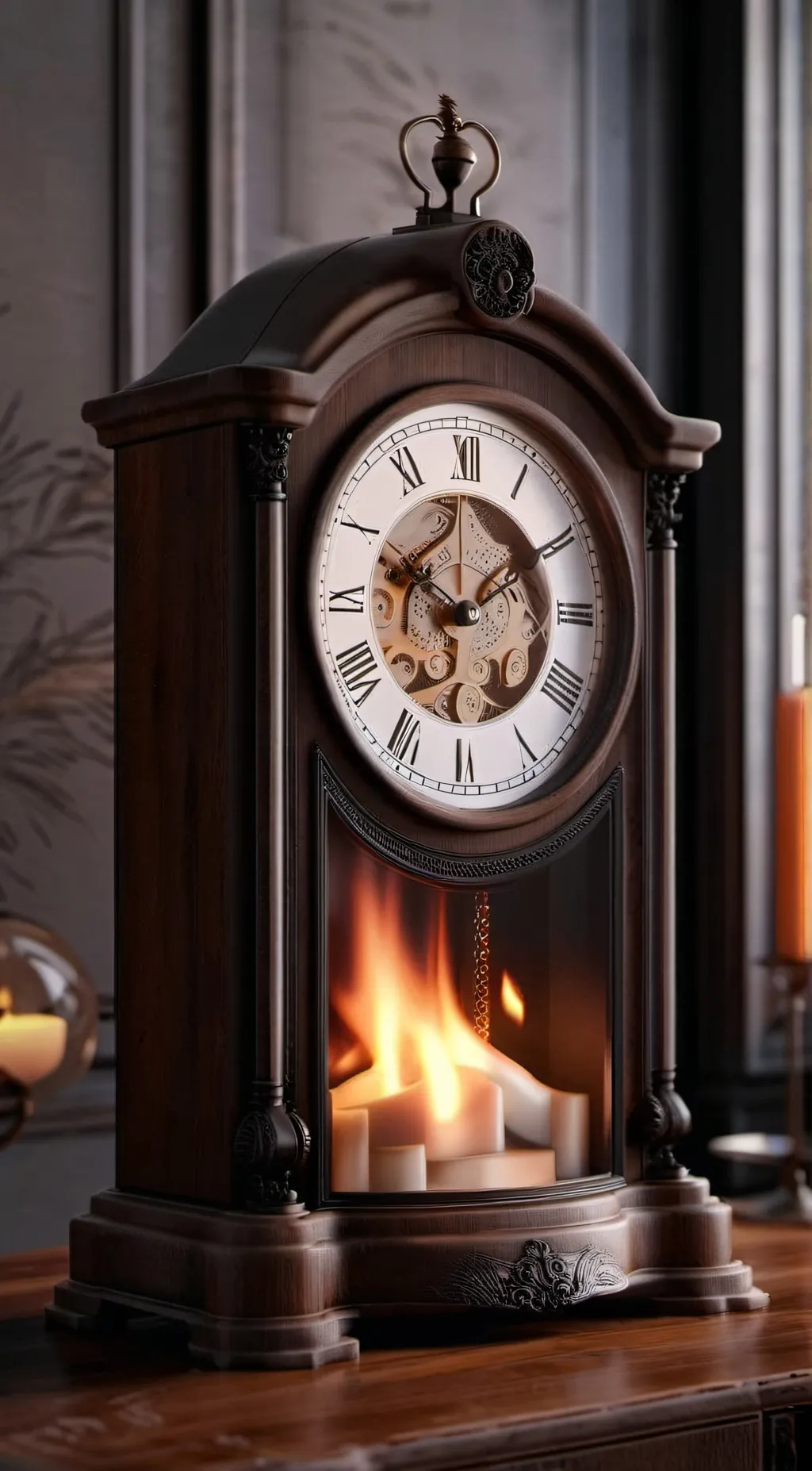 ai character: clock background