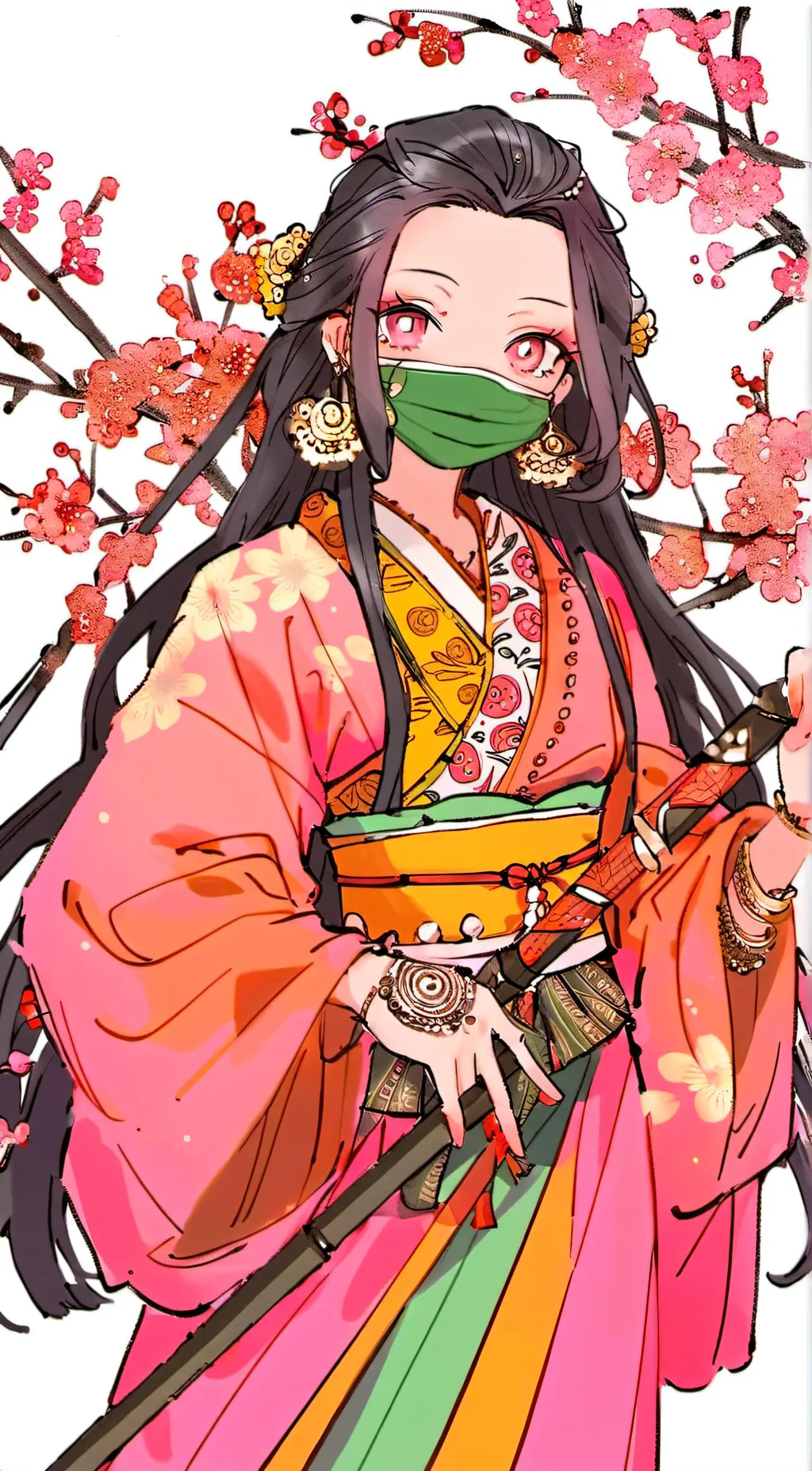 ai character: Nezuko  background