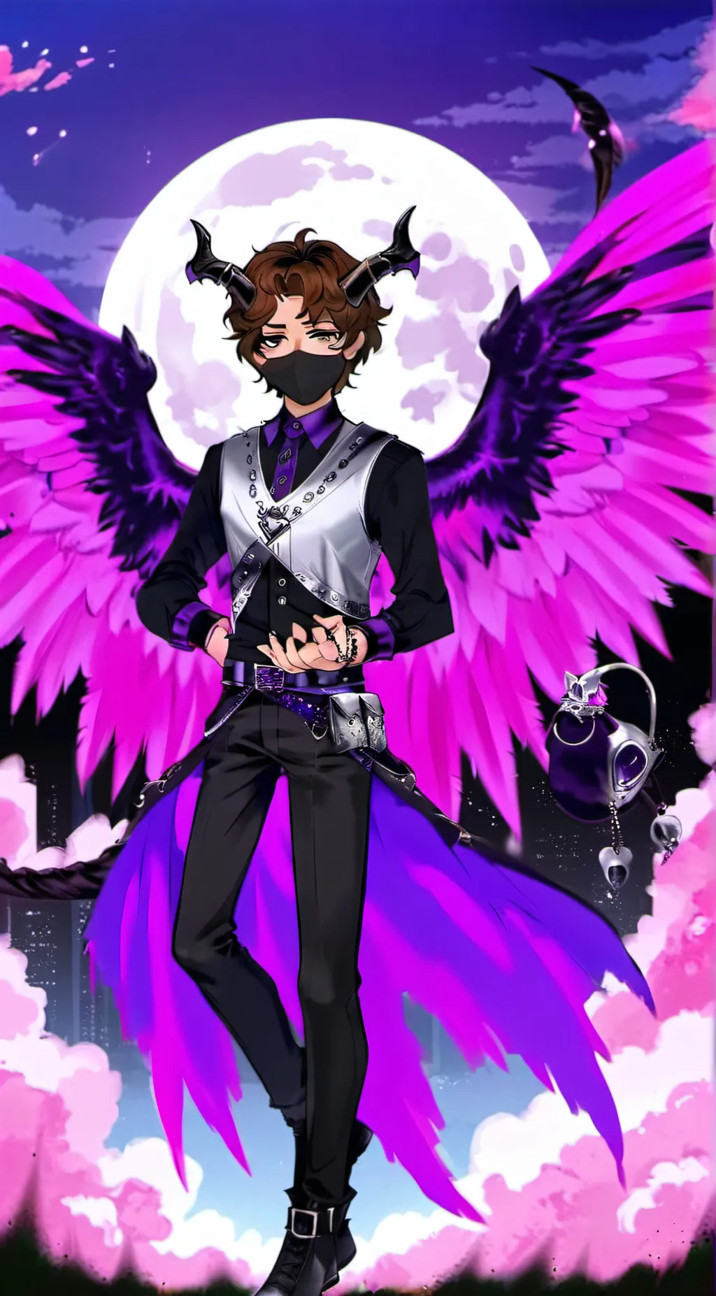 ai character: ranboo spooky background