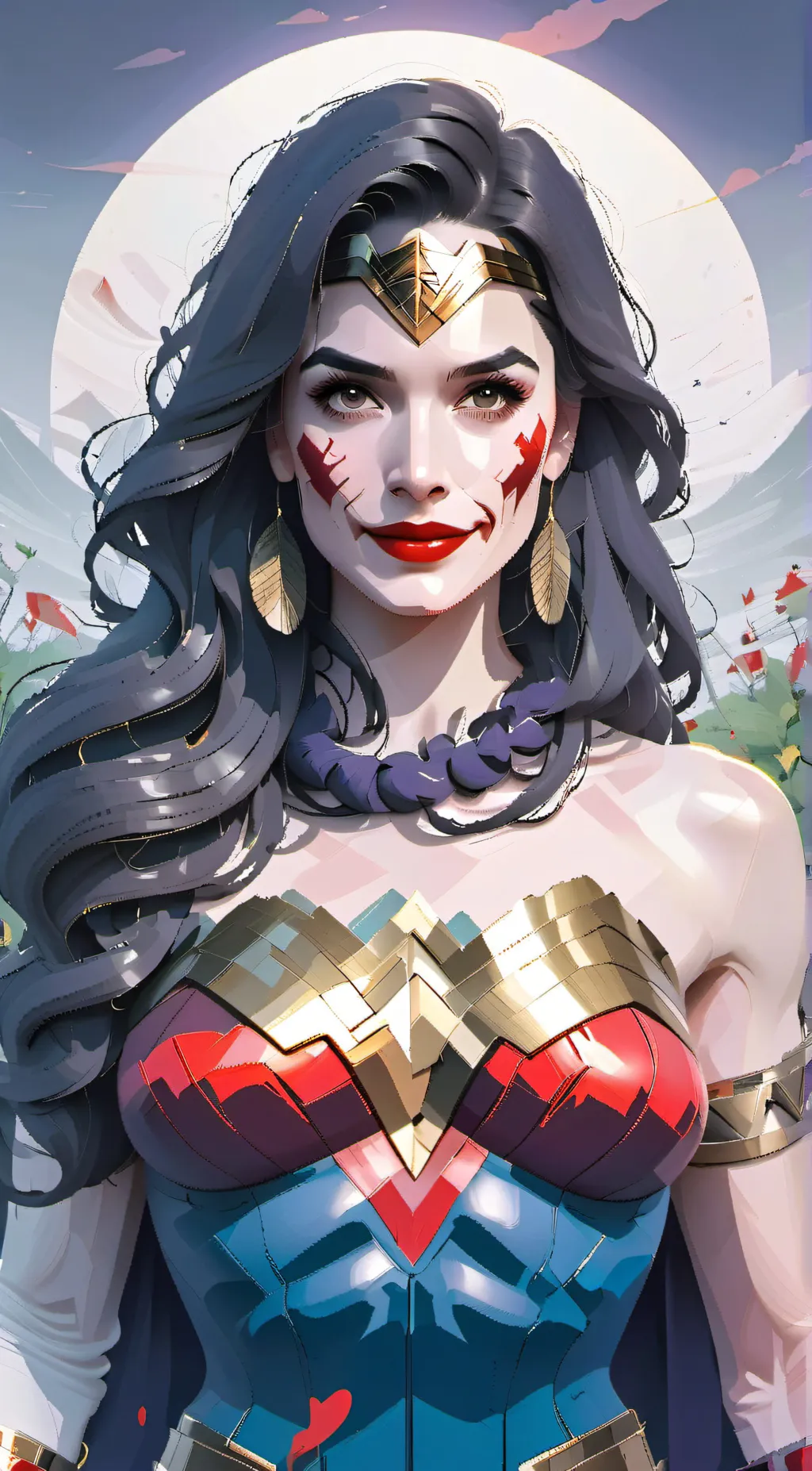 ai character: Wonder woman background