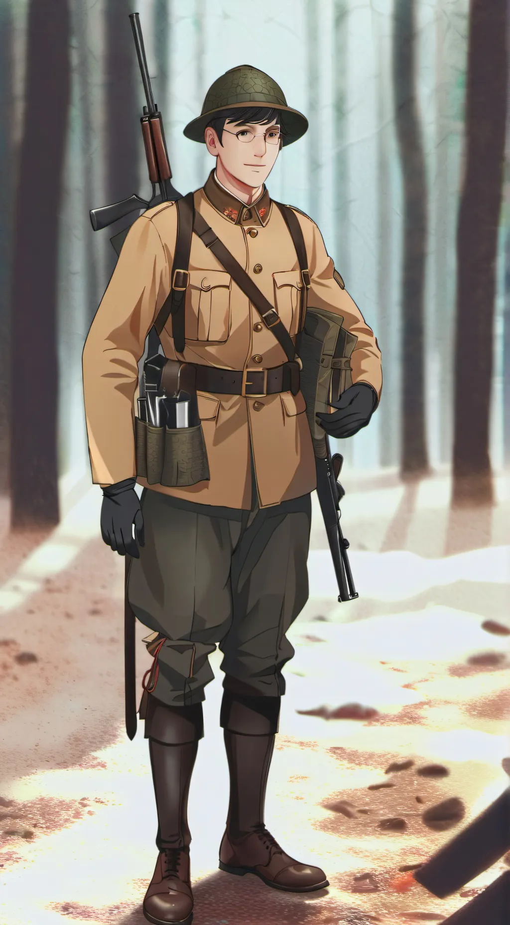 ai character: Pvt. Larry Carson background
