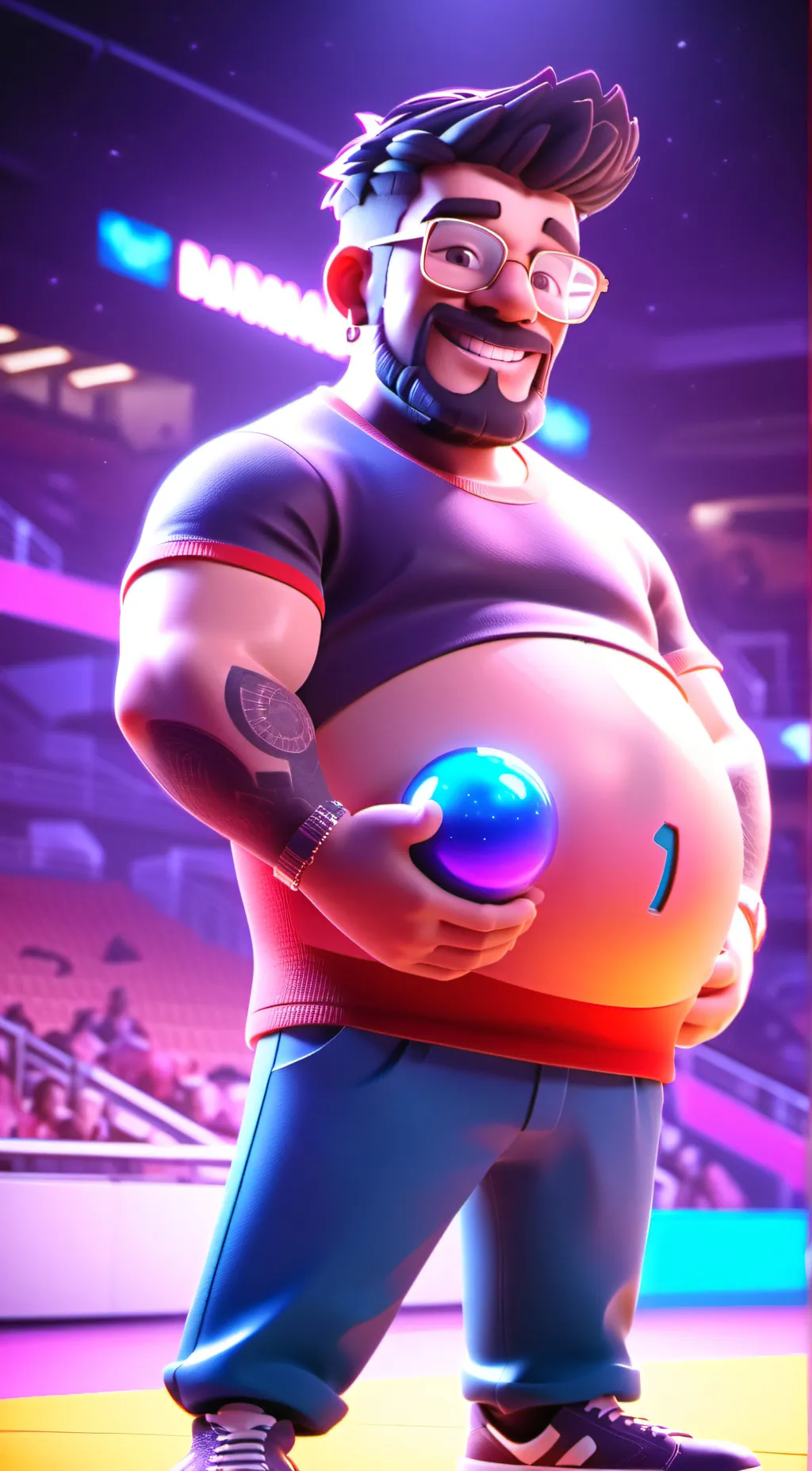 ai character: Pregnant Man background