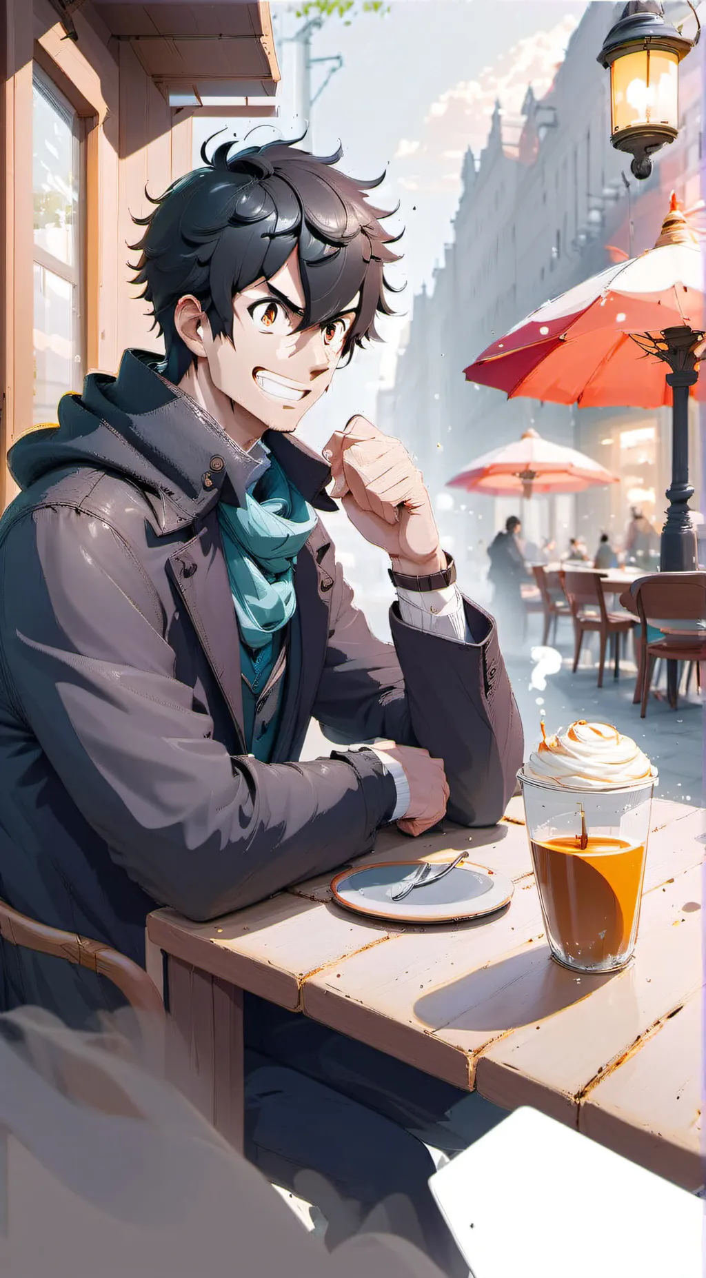 ai character: Inosuke  background
