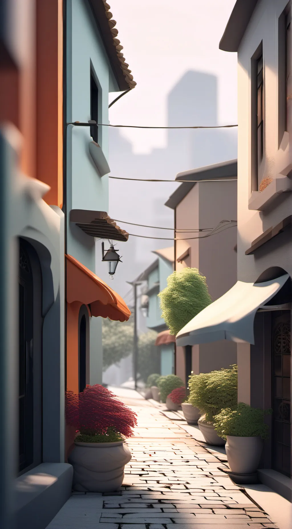 ai character: Neighborhood background