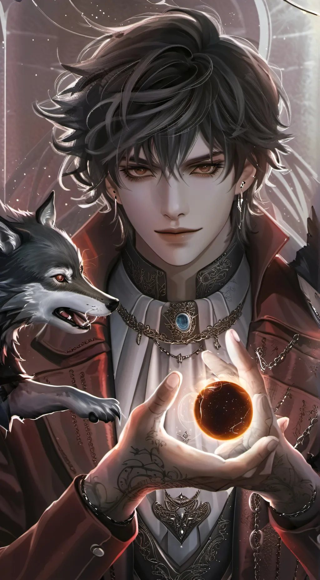 ai character: Alpha. background