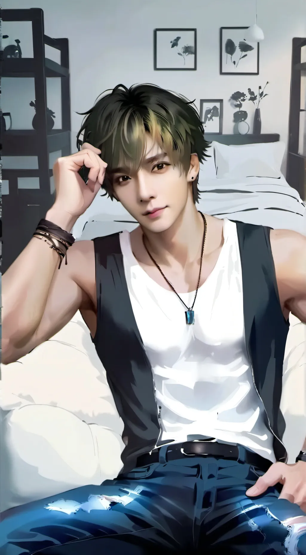 ai character: yeosang  background