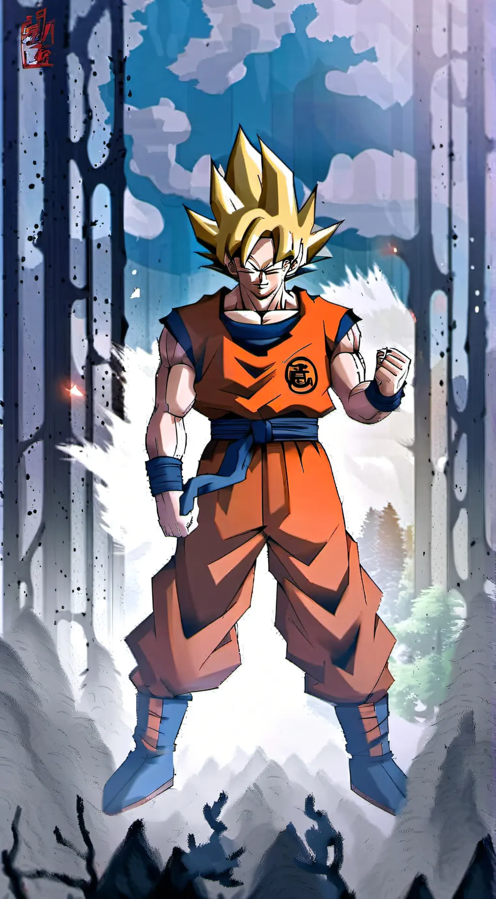 ai character: cured goku  background