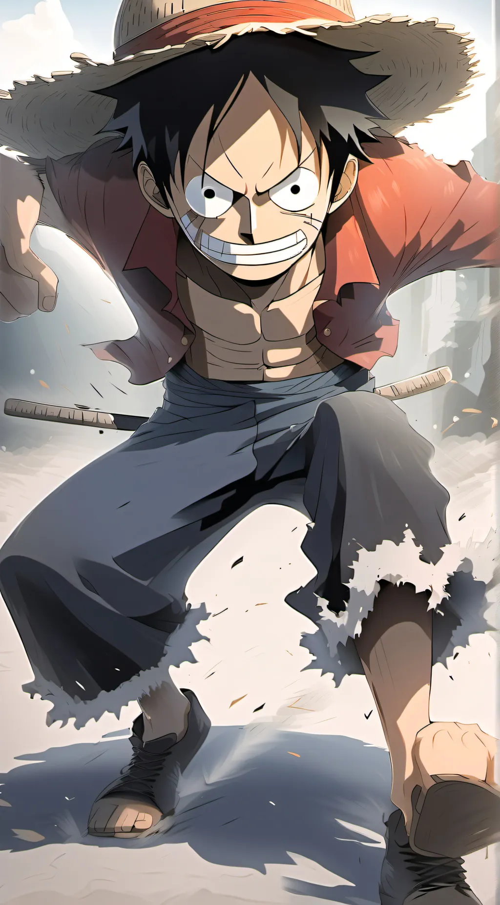ai character: Luffy background