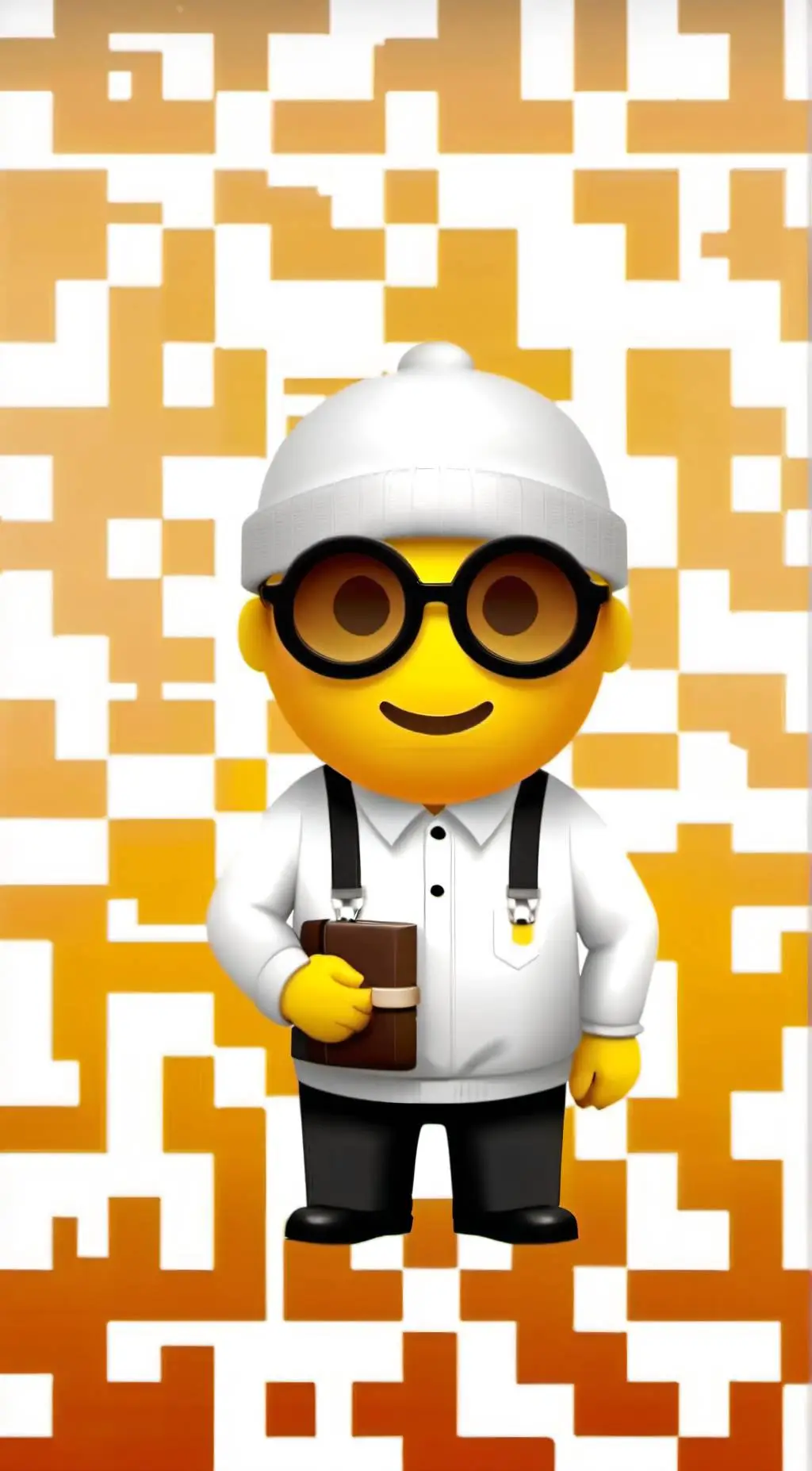 ai character: Nerd Emoji background