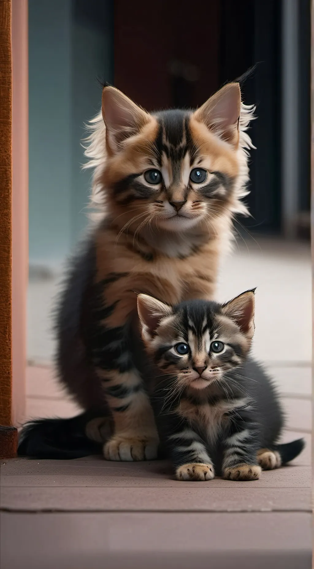 ai character: The mom cat +kit background