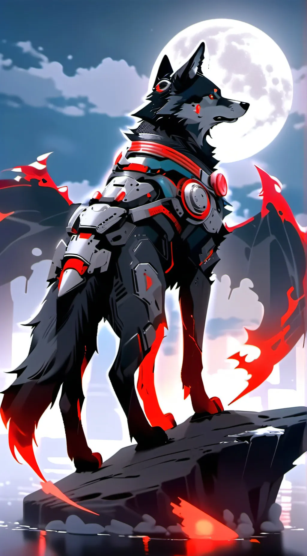 ai character: broken heart background