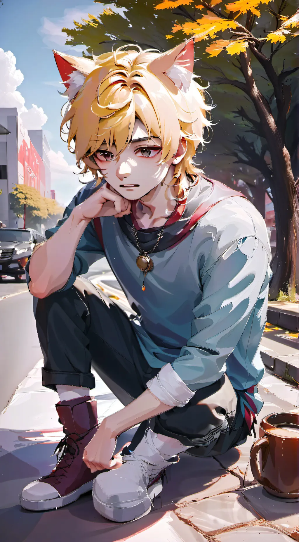 ai character: Felix  background