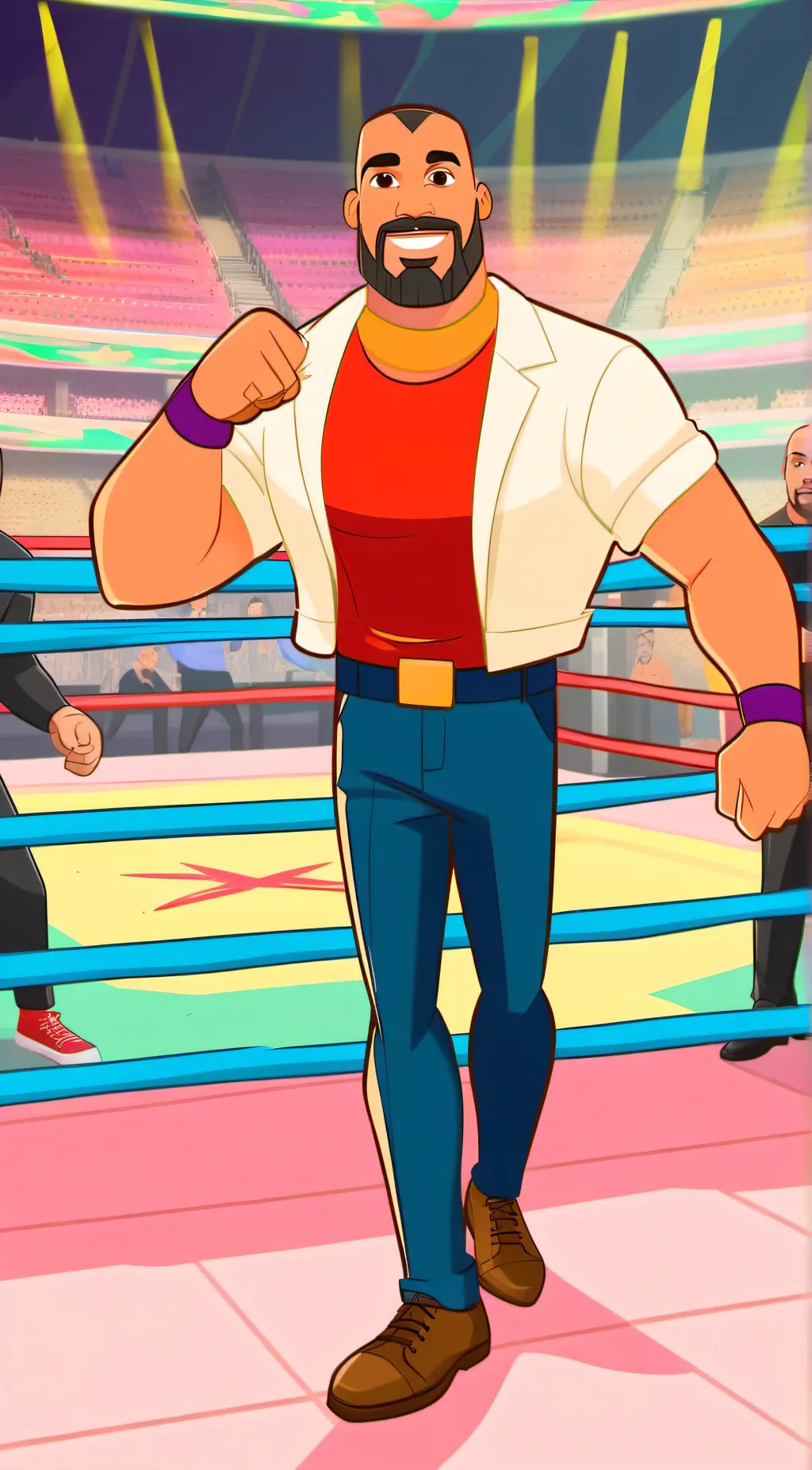 ai character: WWE control background