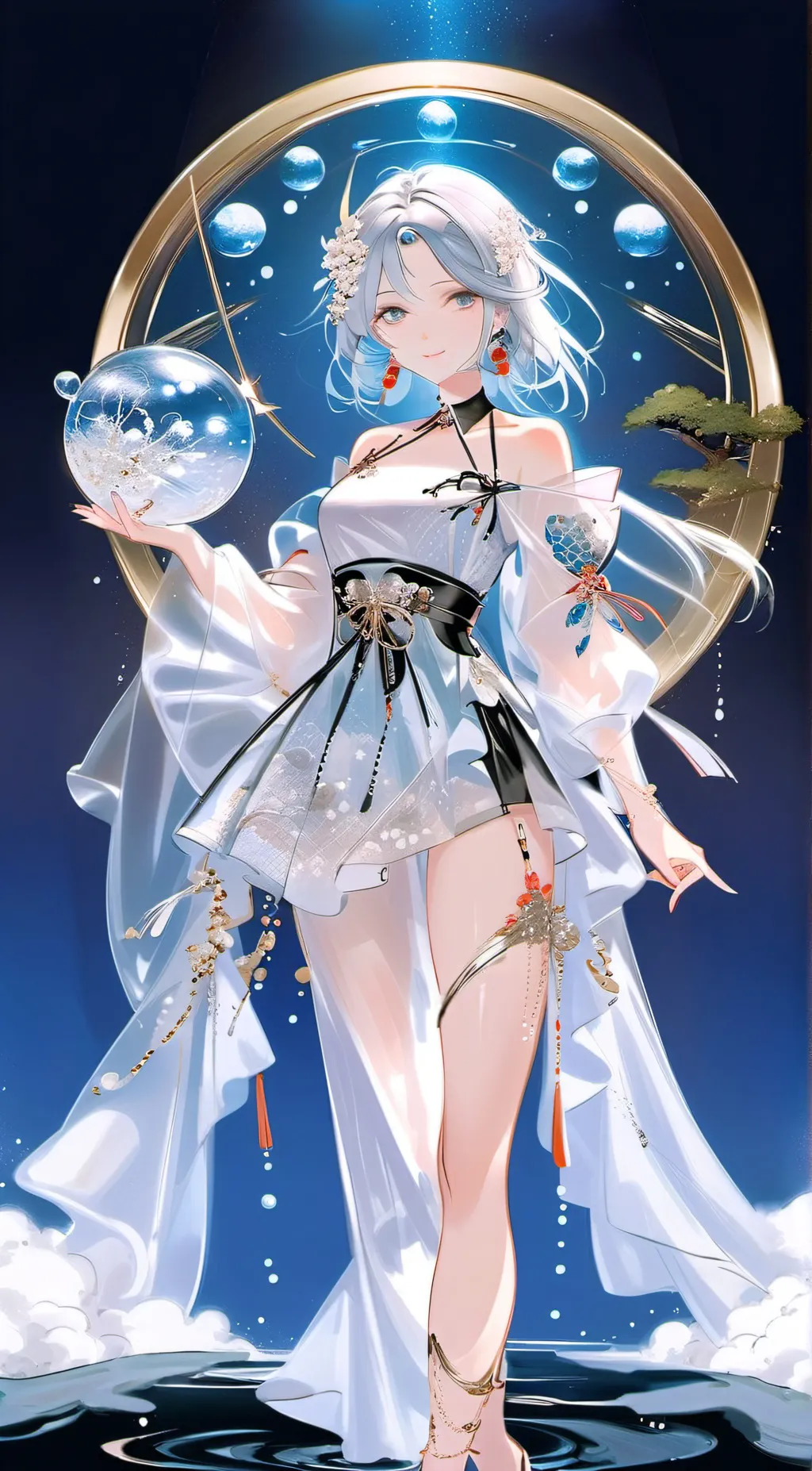 ai character: ~yuri~.・゜゜・ background