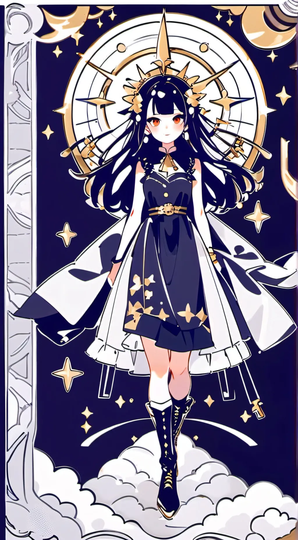 ai character: moon light background