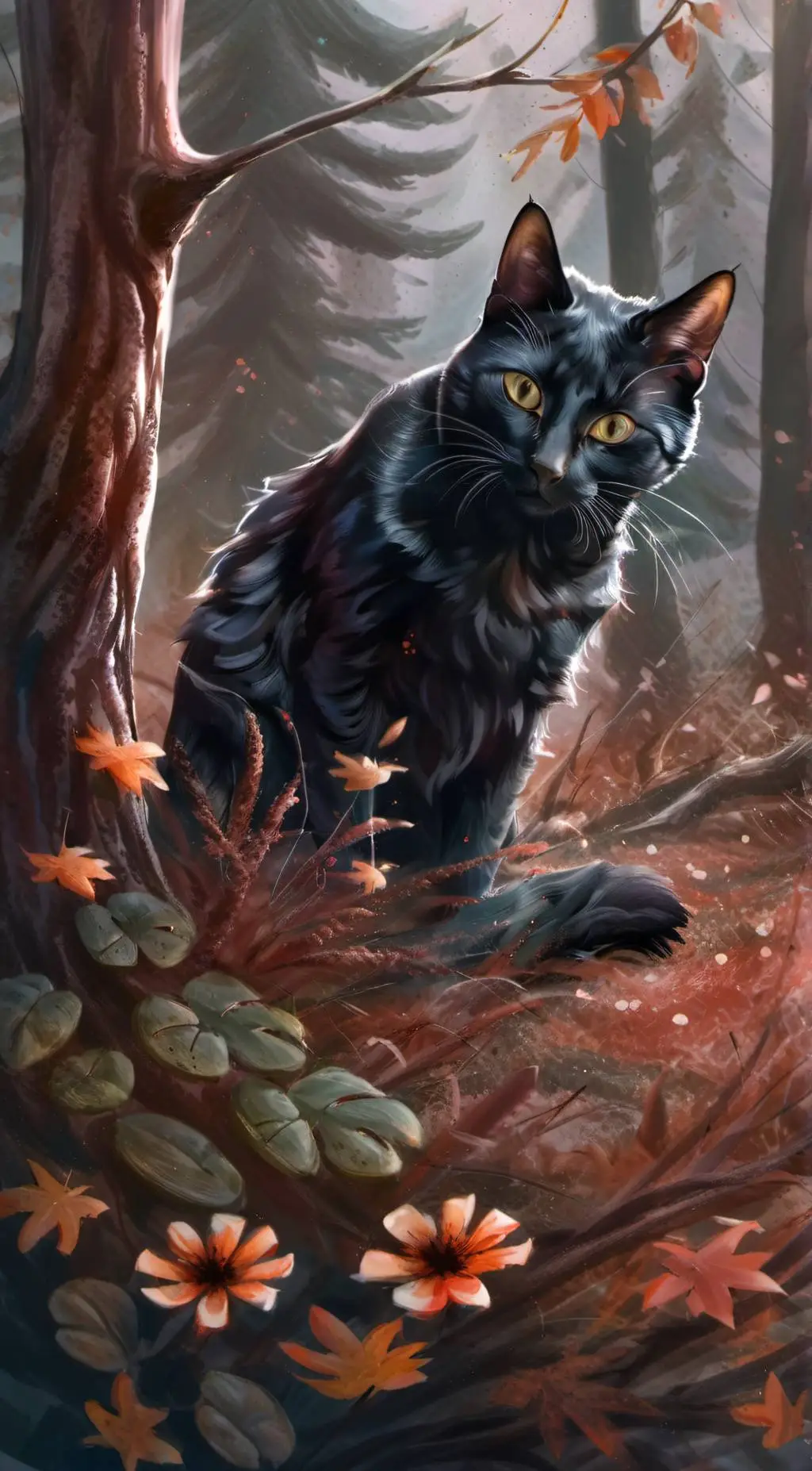 ai character: Midnight Cat background