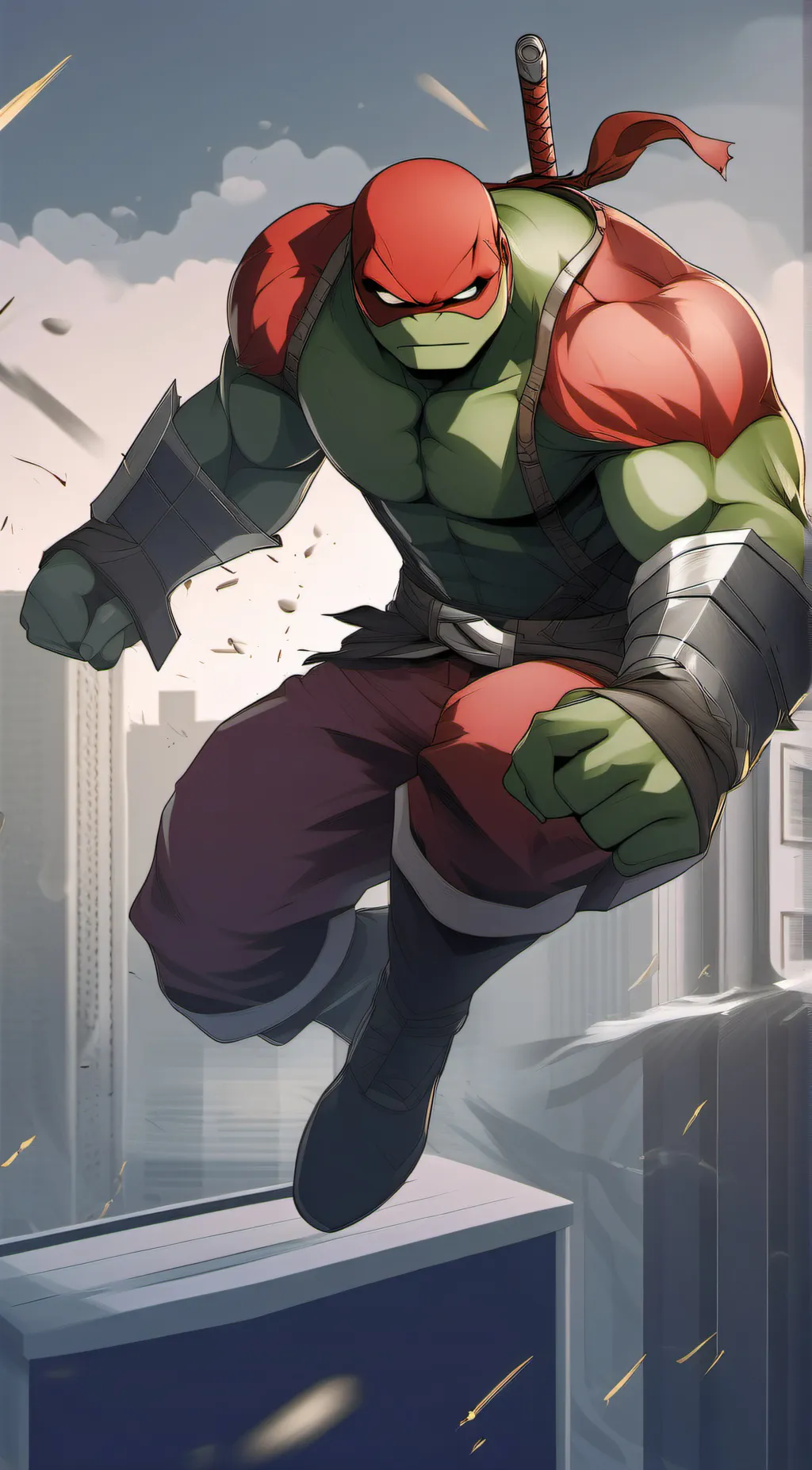 ai character: mm Raphael  background