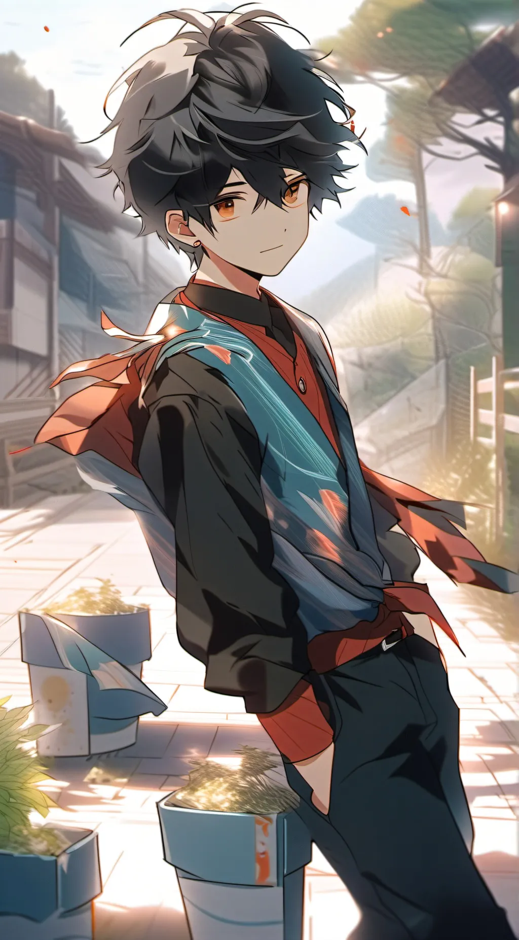 ai character: ash background