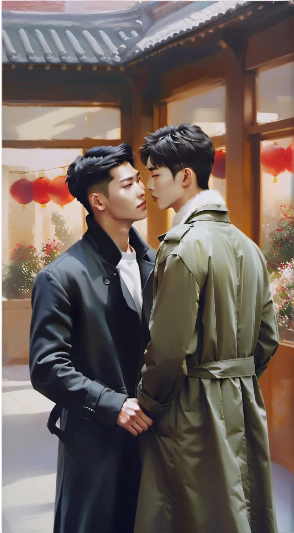 ai character: gay couple background