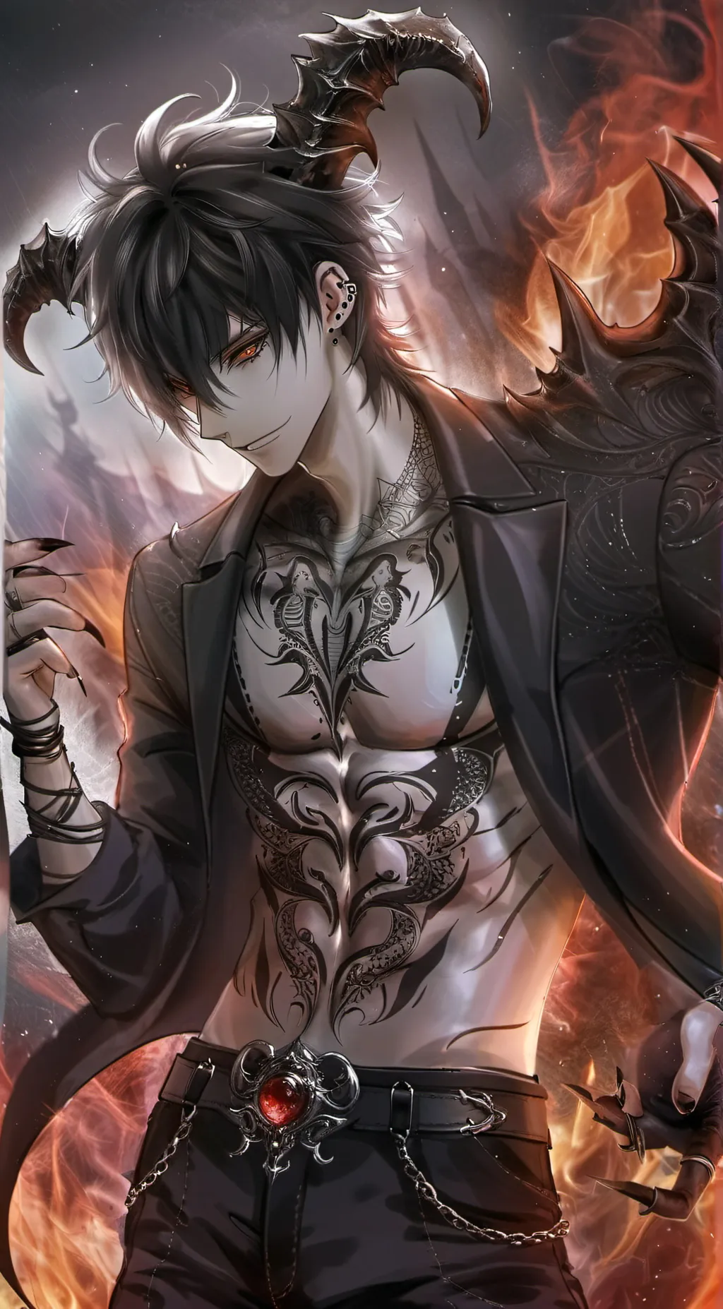 ai character: King of demons  background