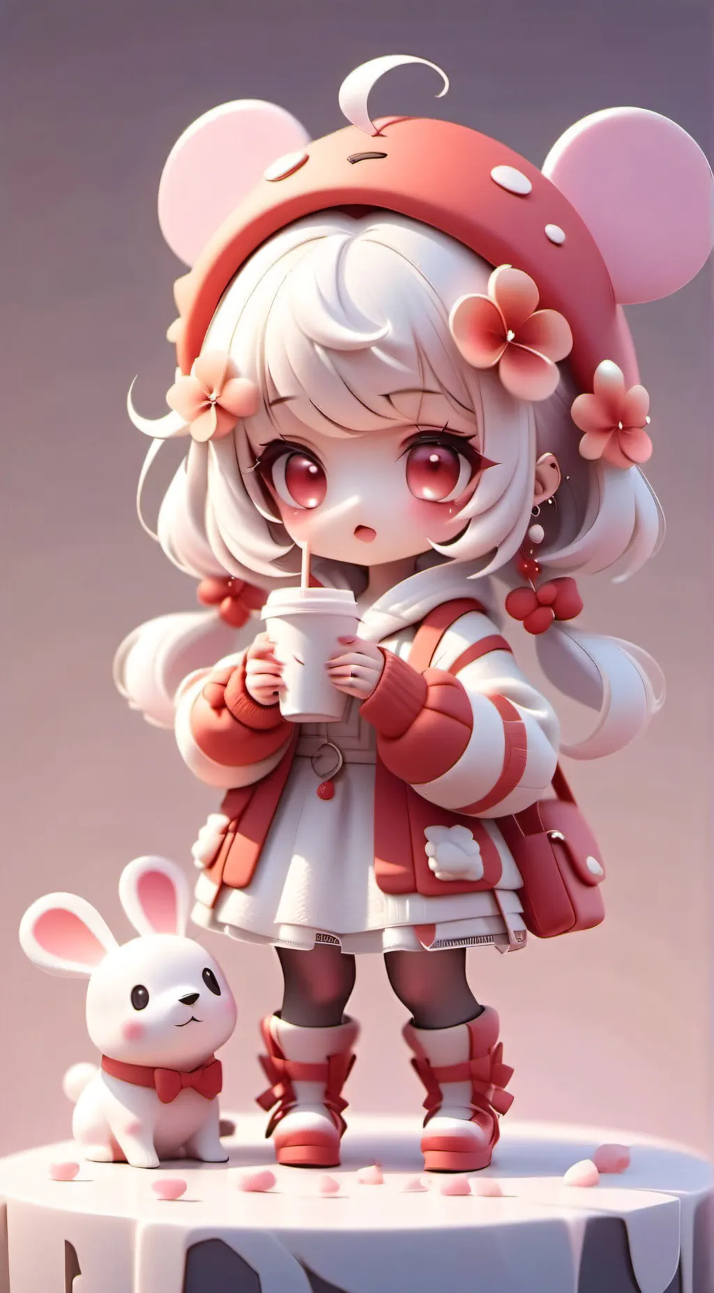 ai character: rose background