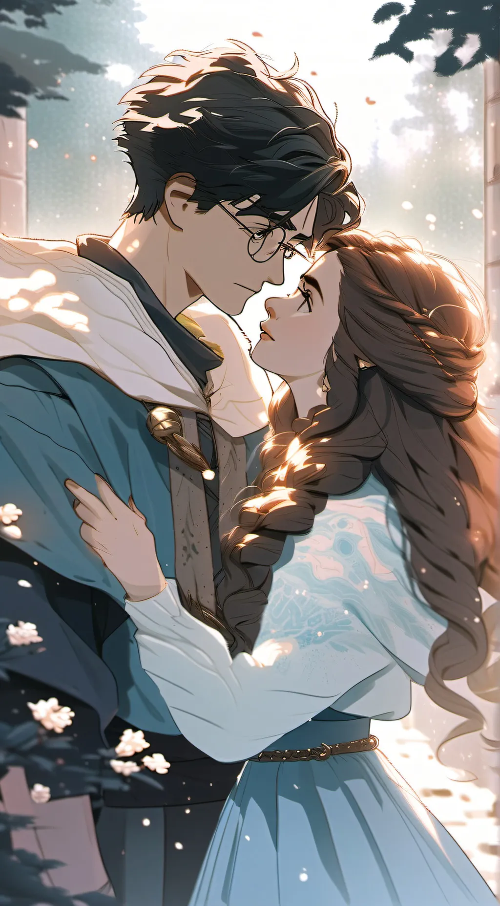 ai character: Harry and Hermione background