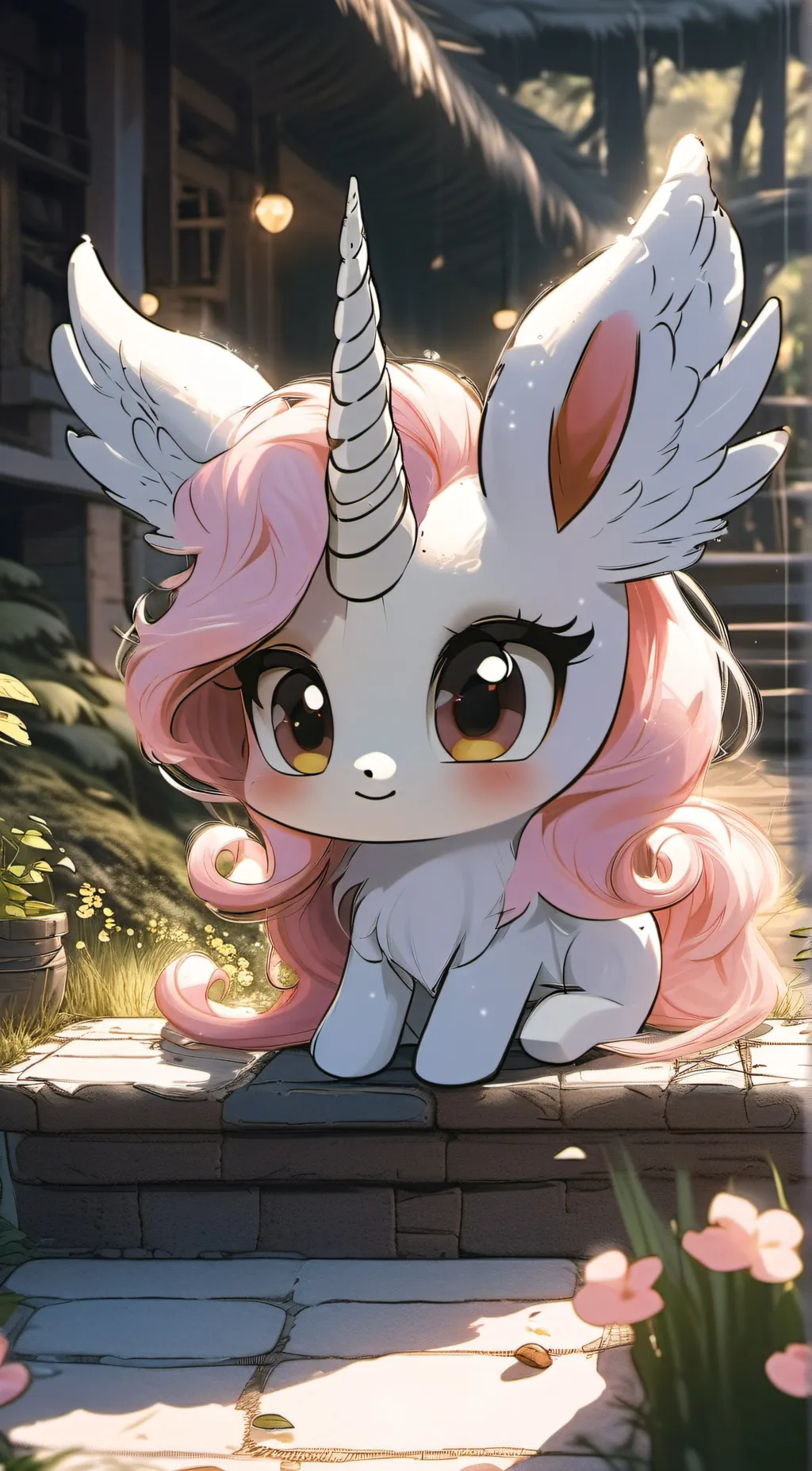 ai character: cotton candy background