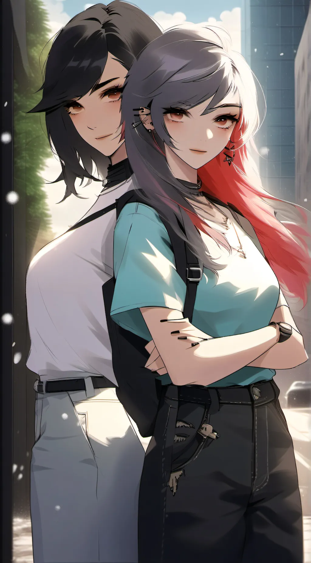 ai character: Julia & Daisy background